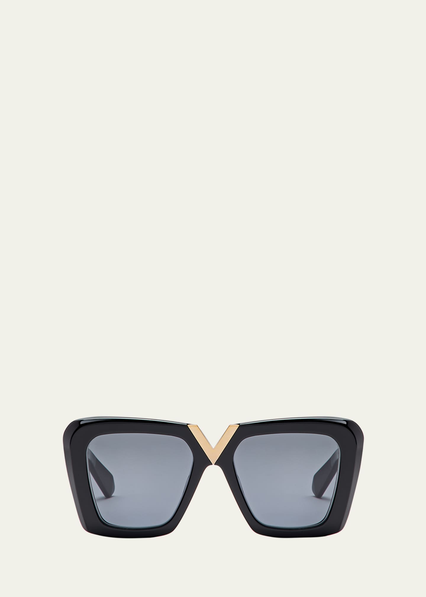 Valentino Garavani V-Gold II Acetate Butterfly Sunglasses