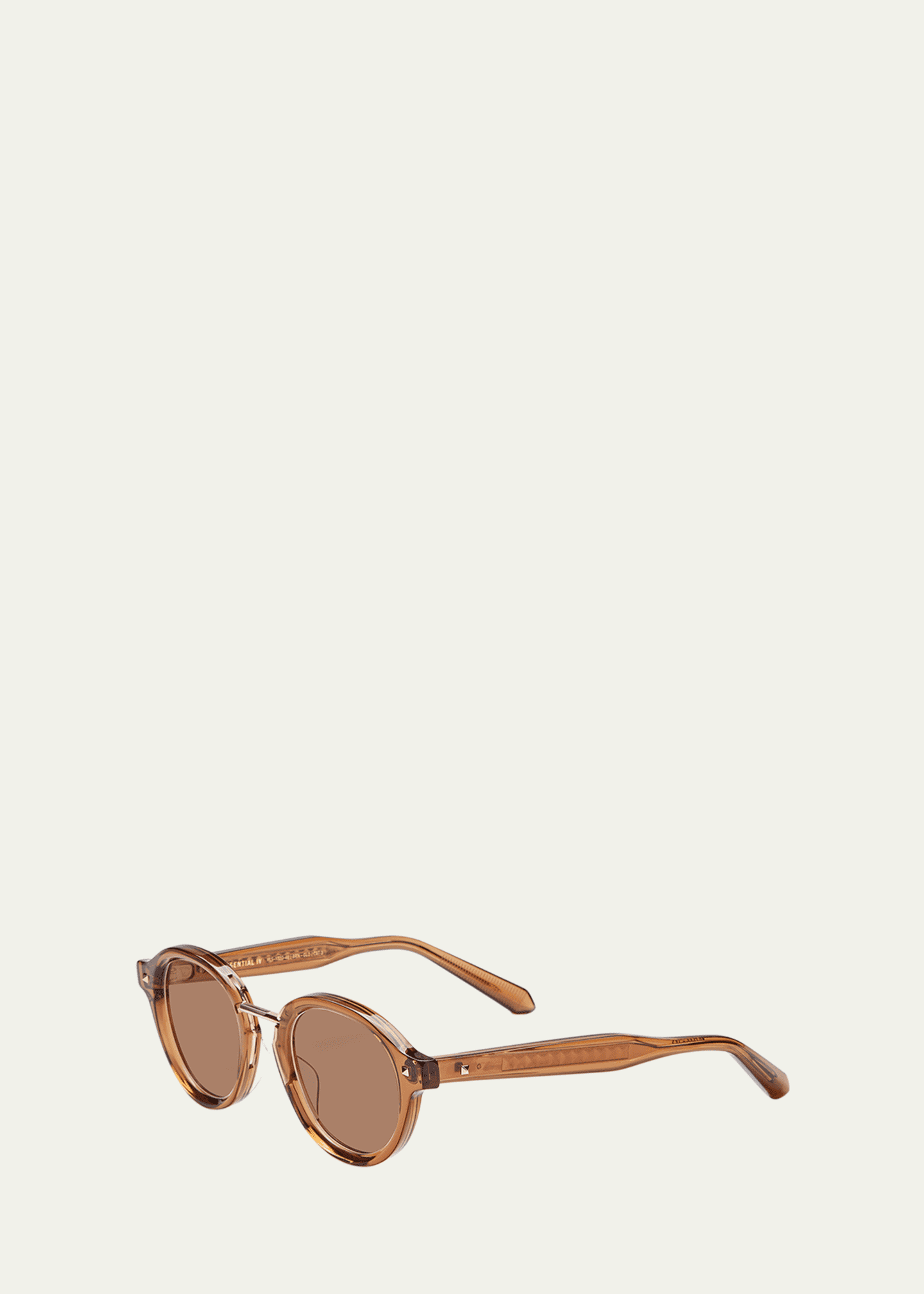 Valentino Garavani V-Essential IV Acetate & Titanium Round Sunglasses Image 2 of 3