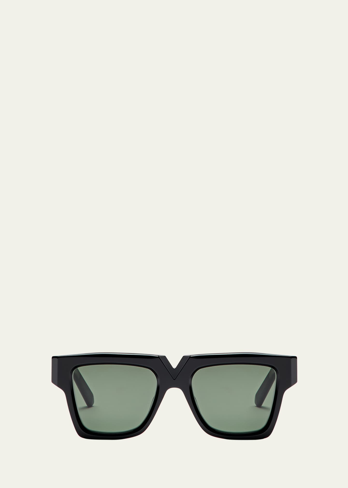 Valentino Garavani V-Gold I Acetate Square Sunglasses