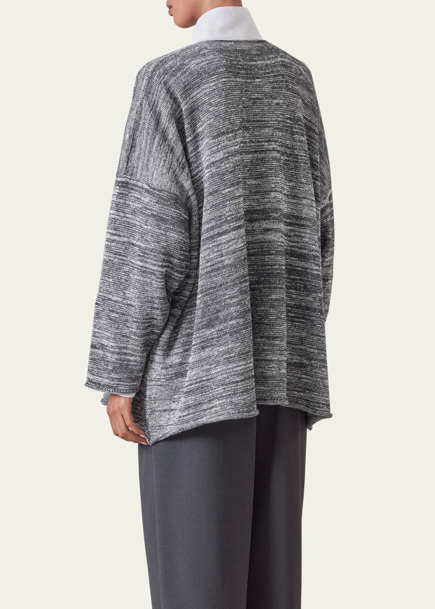 Eskandar Open Front Jacket (Mid Plus length) Image 3 of 5