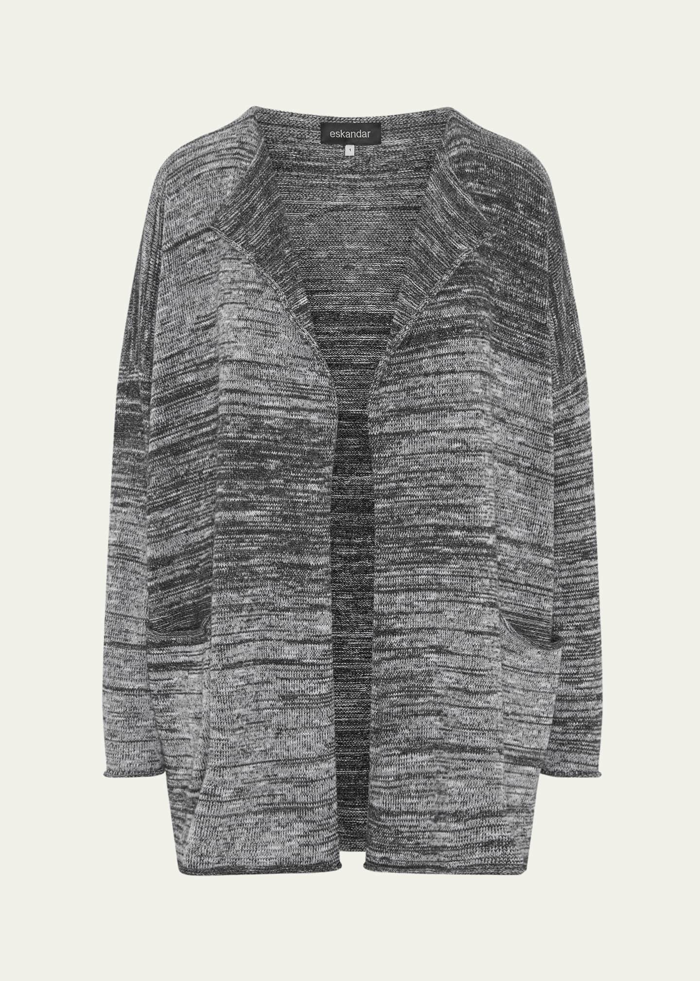 Eskandar Open Front Jacket (Mid Plus length) Image 1 of 5