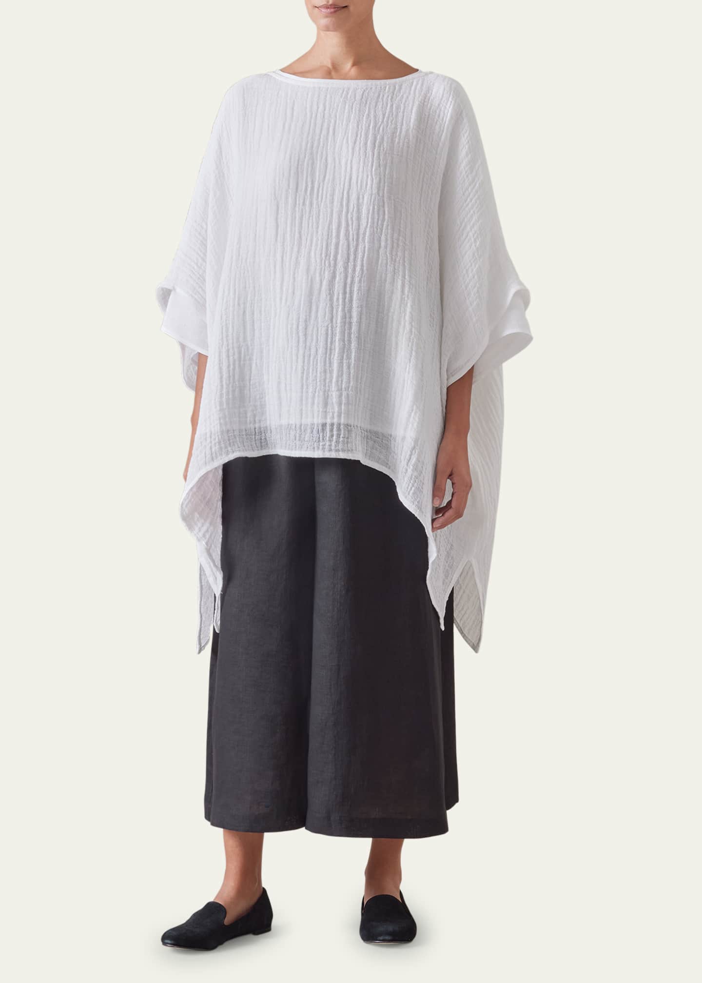 Eskandar Longer-Back Scoop-Neck Kaftan (Mid Plus Length) Image 2 of 5