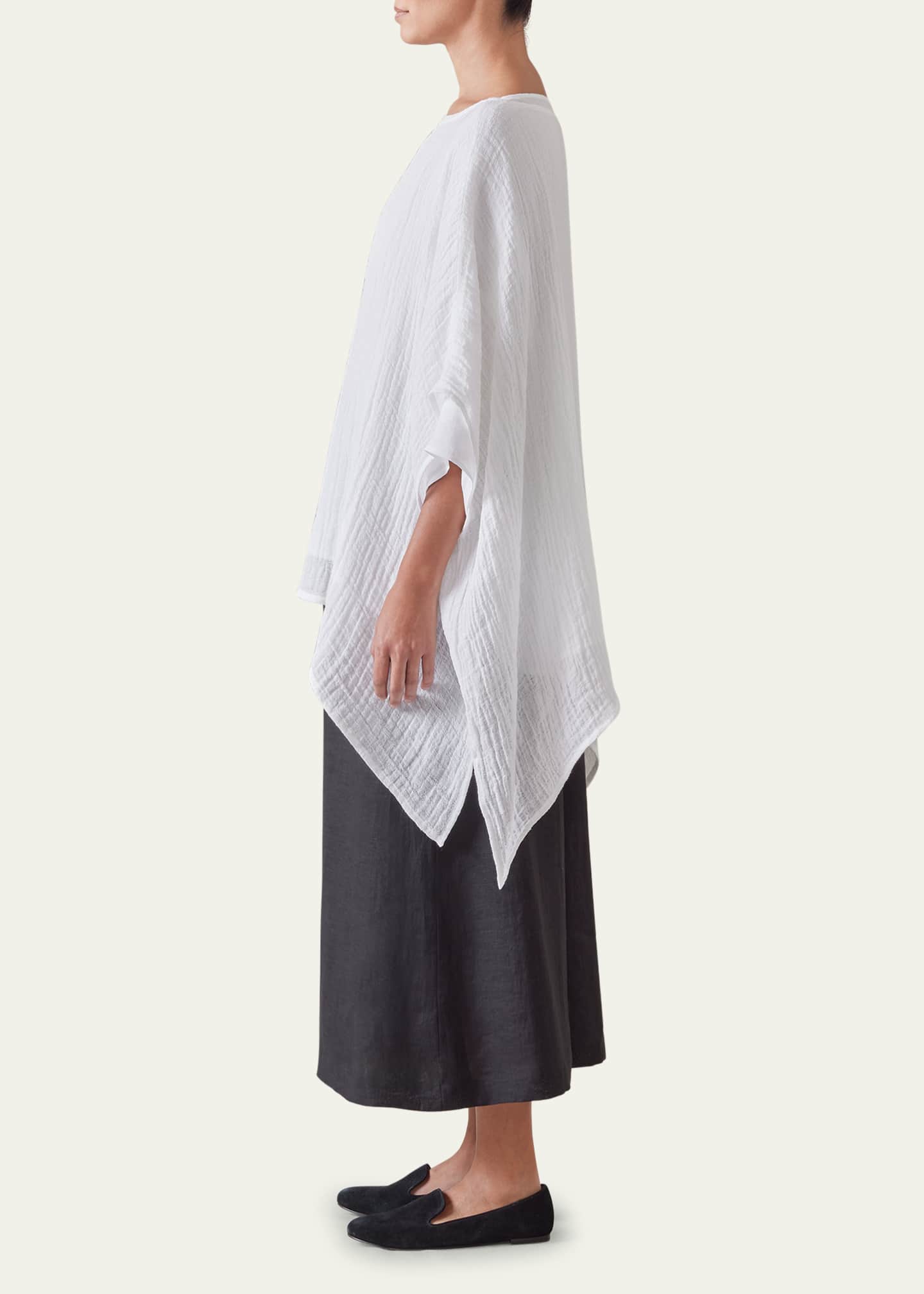 Eskandar Longer-Back Scoop-Neck Kaftan (Mid Plus Length) Image 4 of 5