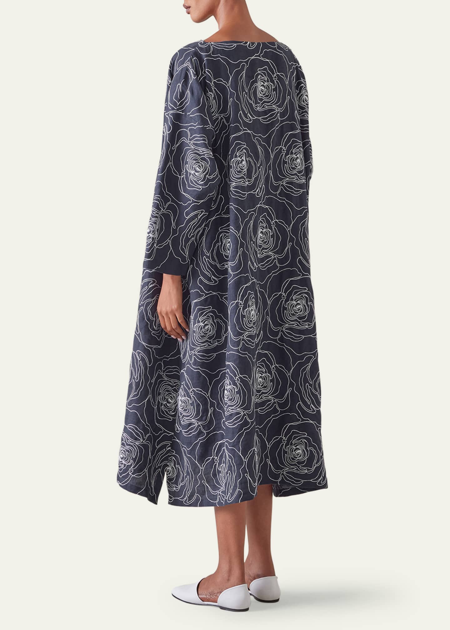 Eskandar Wide A-Line Scoop-Neck Dress Image 3 of 4