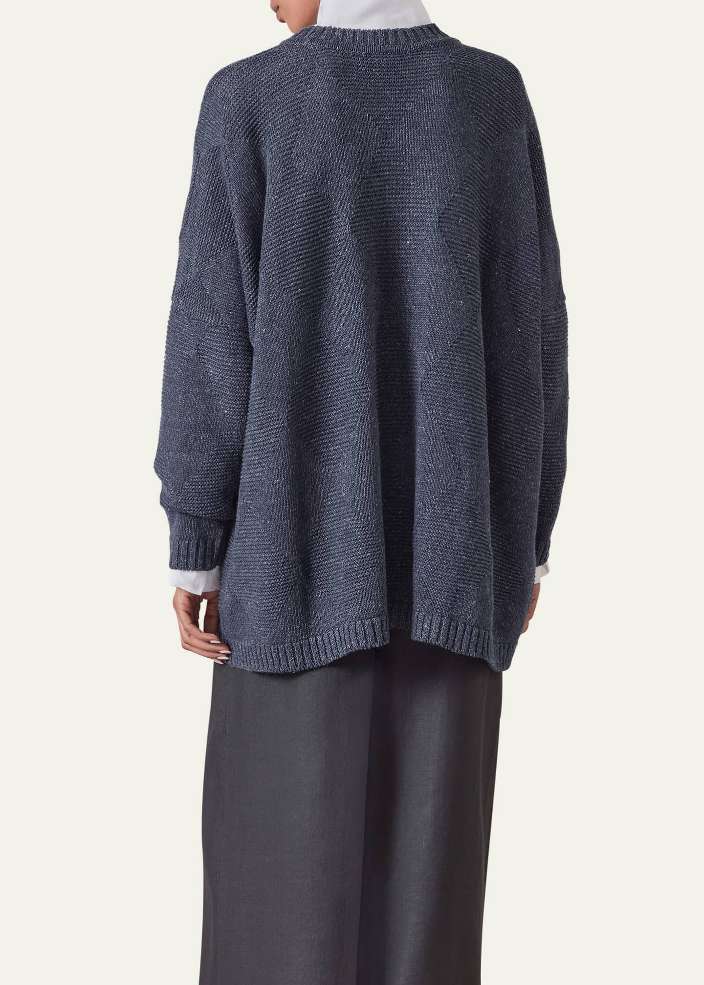 Eskandar 34 Width Round Neck Sweater (Mid Plus) Image 3 of 5