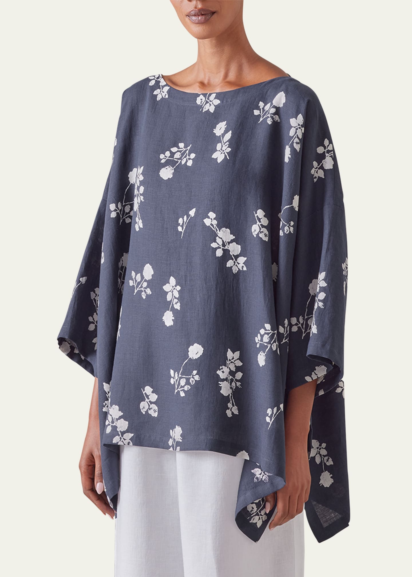 Eskandar DPS Scoop-Neck 3/4-Sleeve Top (Mid Plus Length) Image 2 of 5