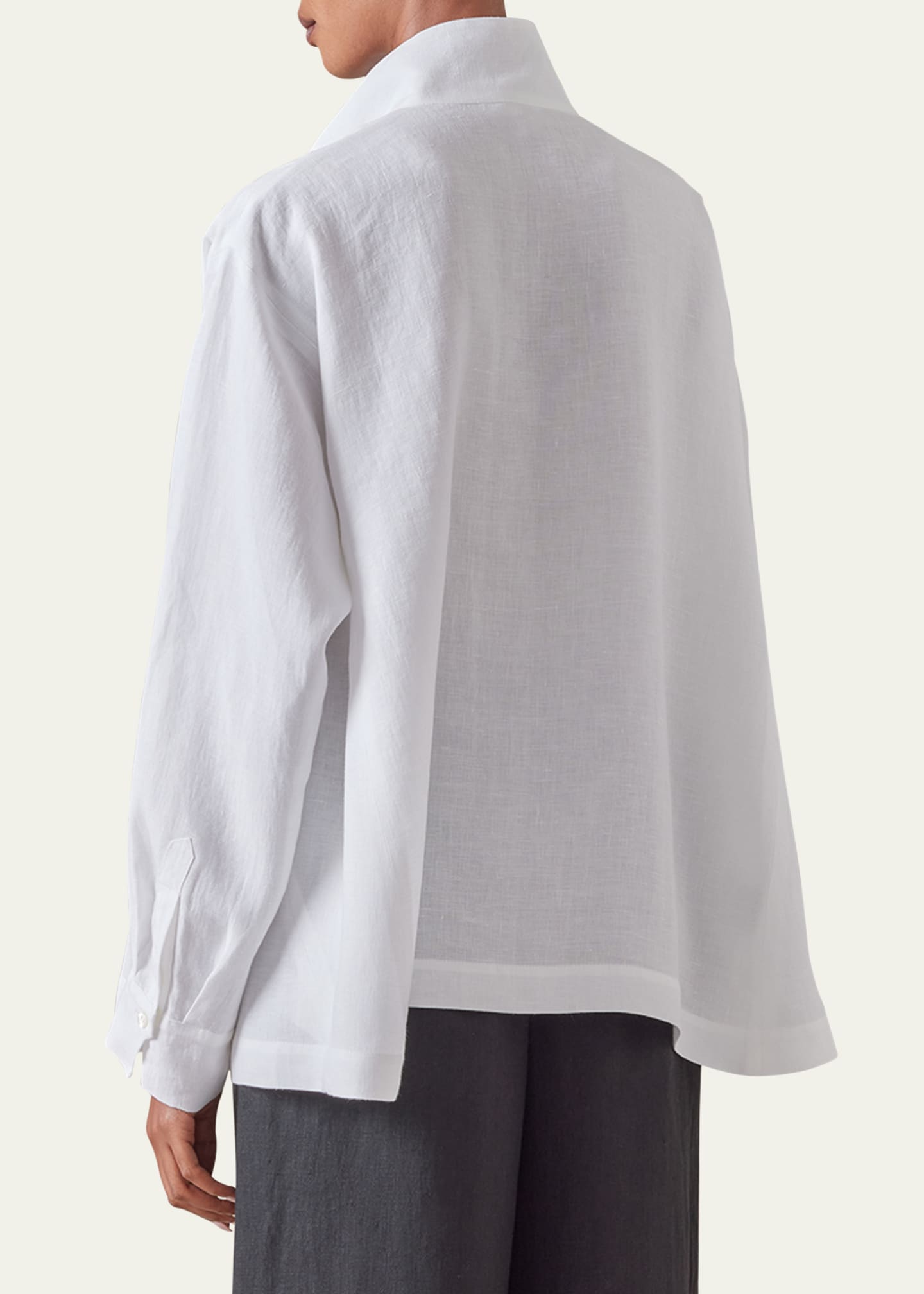 Eskandar Caucasus Shirt With Notch Collar (Mid Plus Length) Image 3 of 5