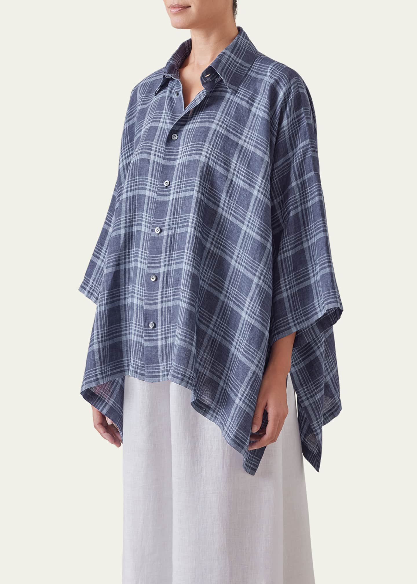 Eskandar DPS Short-Sleeve Shirt With Collar (Mid Plus Length) Image 2 of 4