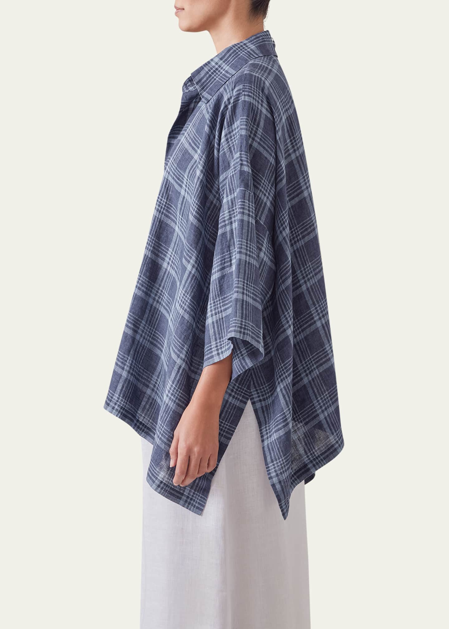 Eskandar DPS Short-Sleeve Shirt With Collar (Mid Plus Length) Image 4 of 4