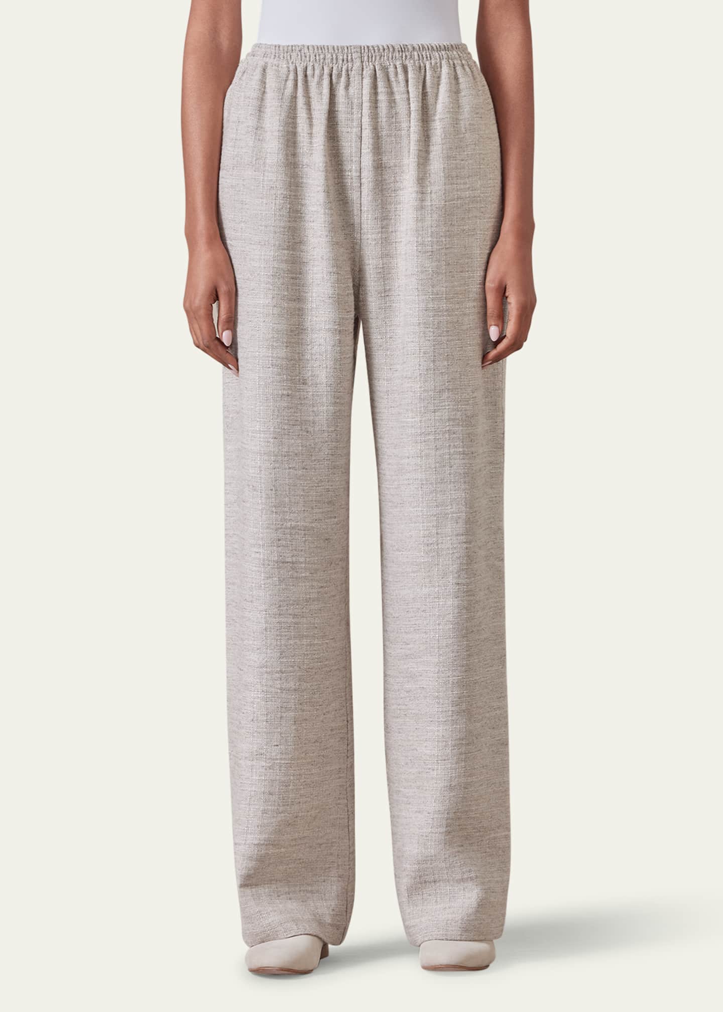 Eskandar Linen Flared Trousers Image 2 of 4