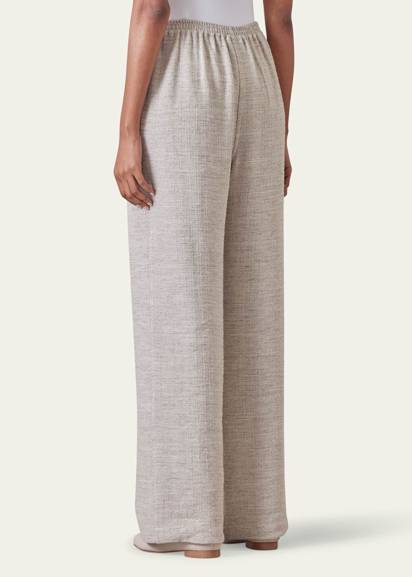 Eskandar Linen Flared Trousers Image 3 of 4