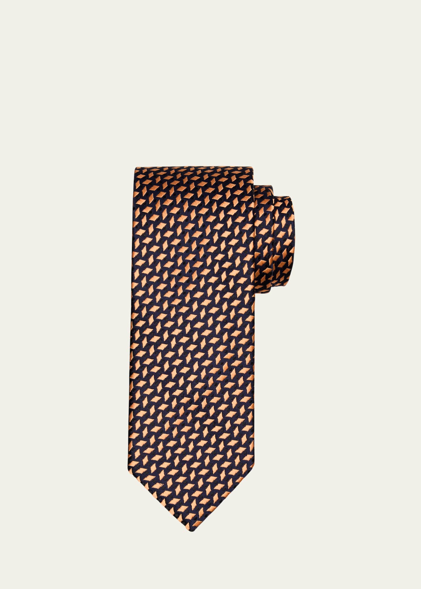 Charvet Men's Diamond Woven Silk Tie