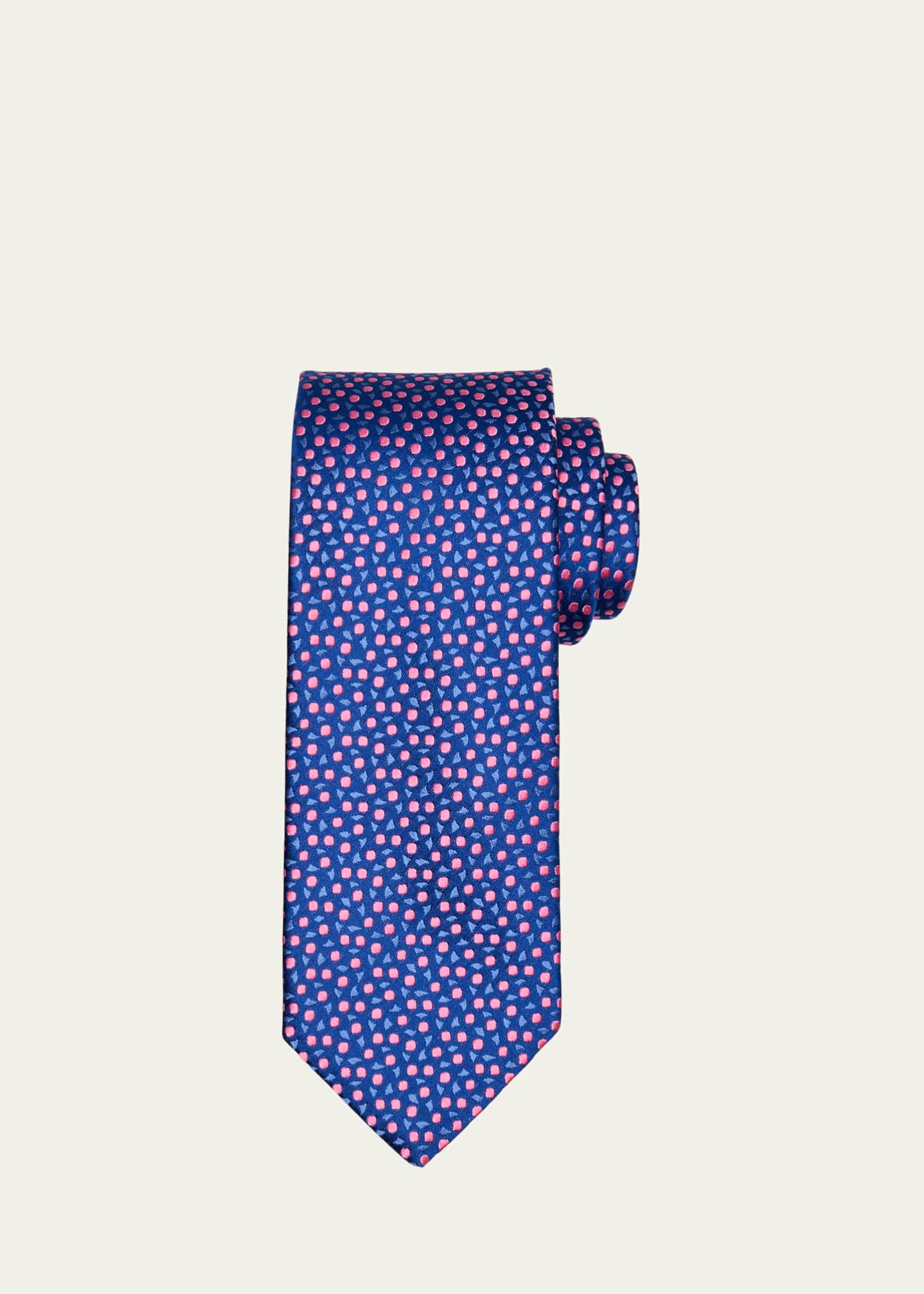 Charvet Men's Mini Circle Silk Tie