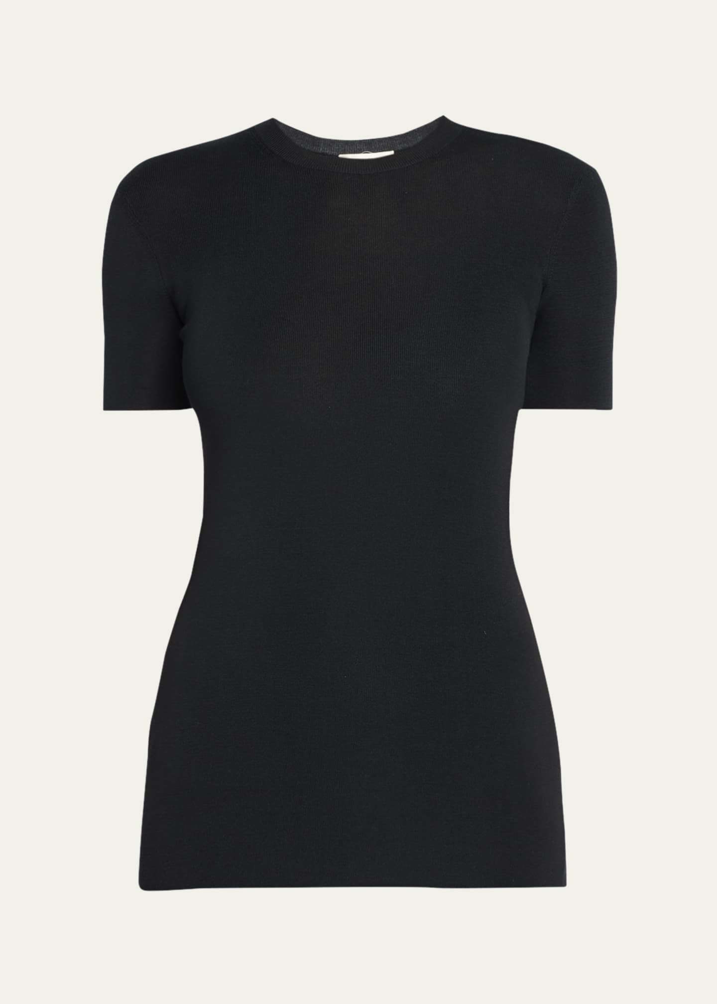 THE ROW Jannat Classic Fitted Silk Knit Top Image 1 of 5