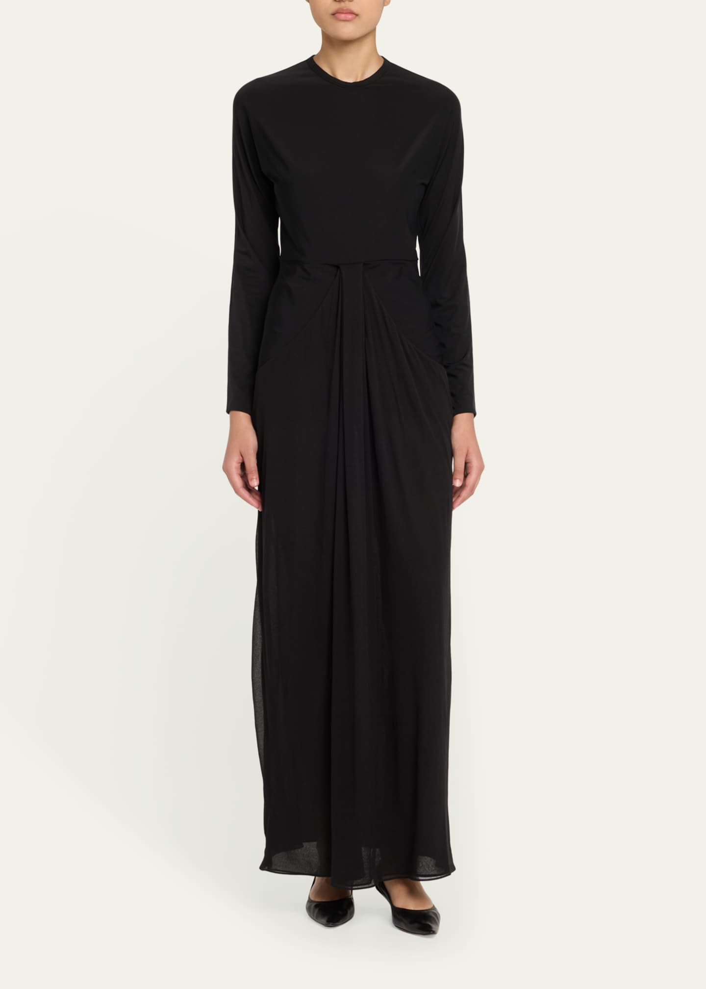 THE ROW Anselm Draped Column Jersey Dress Image 2 of 5