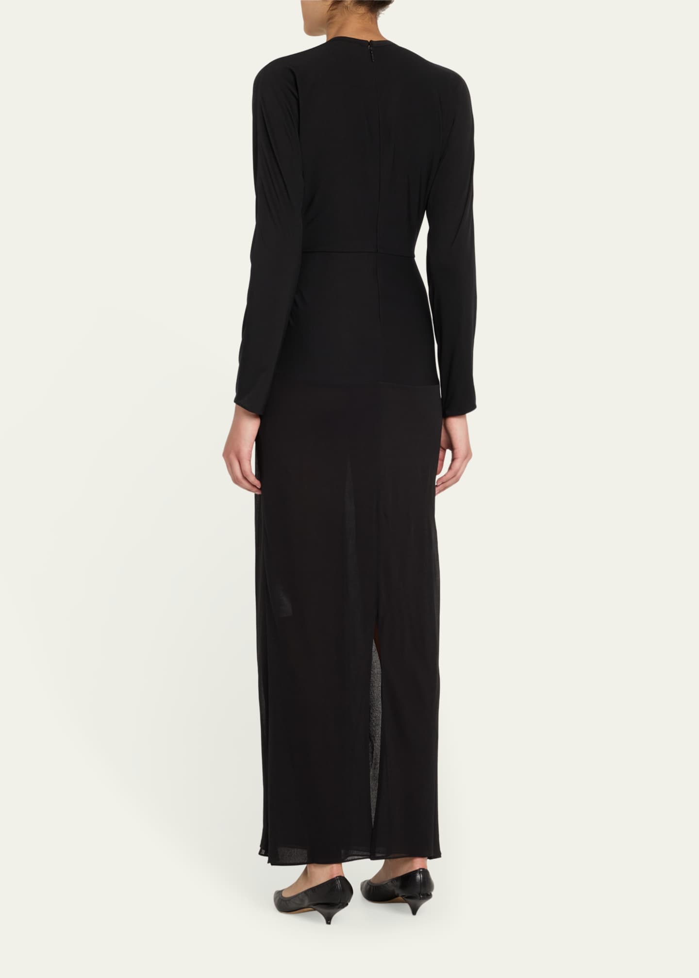 THE ROW Anselm Draped Column Jersey Dress Image 3 of 5