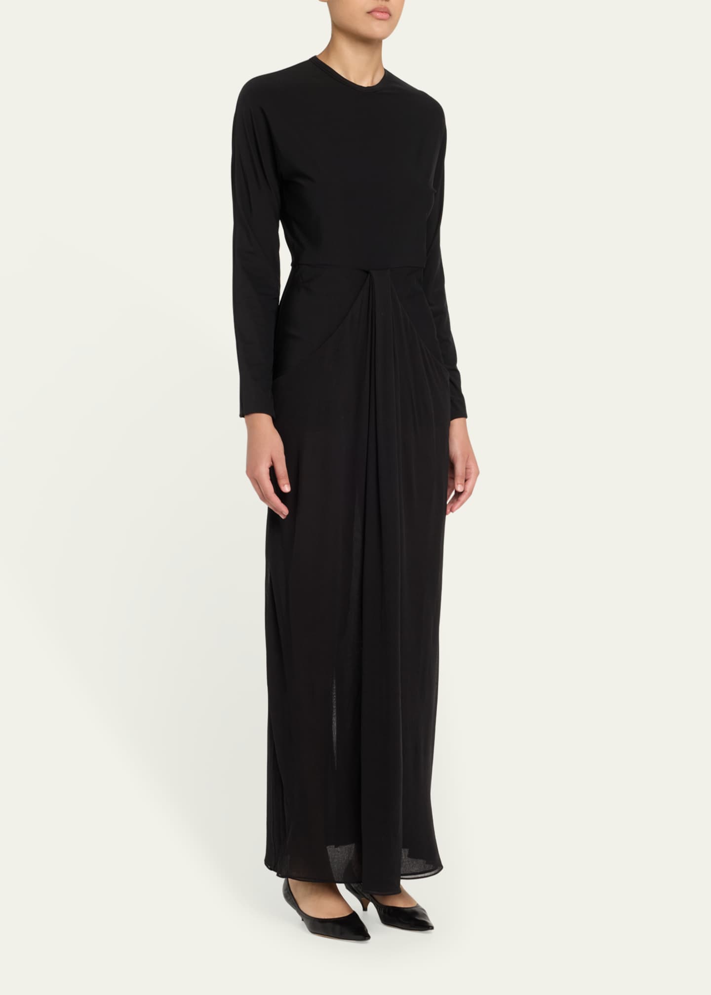 THE ROW Anselm Draped Column Jersey Dress Image 4 of 5