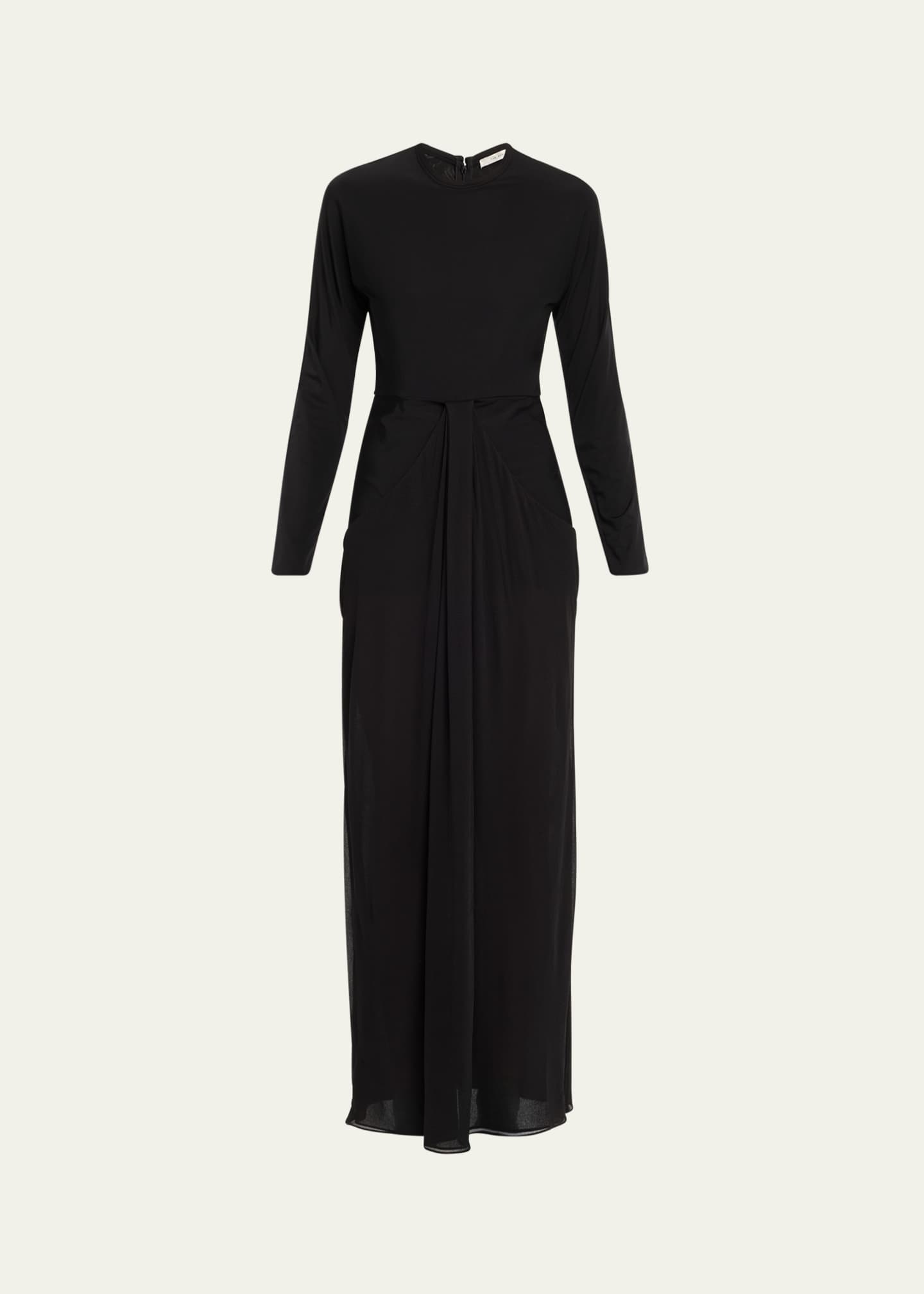 THE ROW Anselm Draped Column Jersey Dress Image 1 of 5