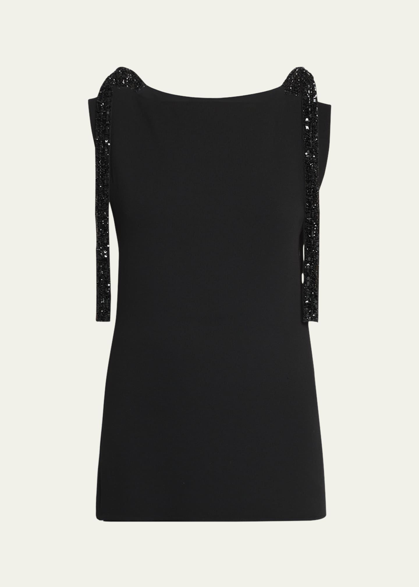 THE ROW Bozuni Sequined Ribbon Structured Silk Top Image 1 of 5