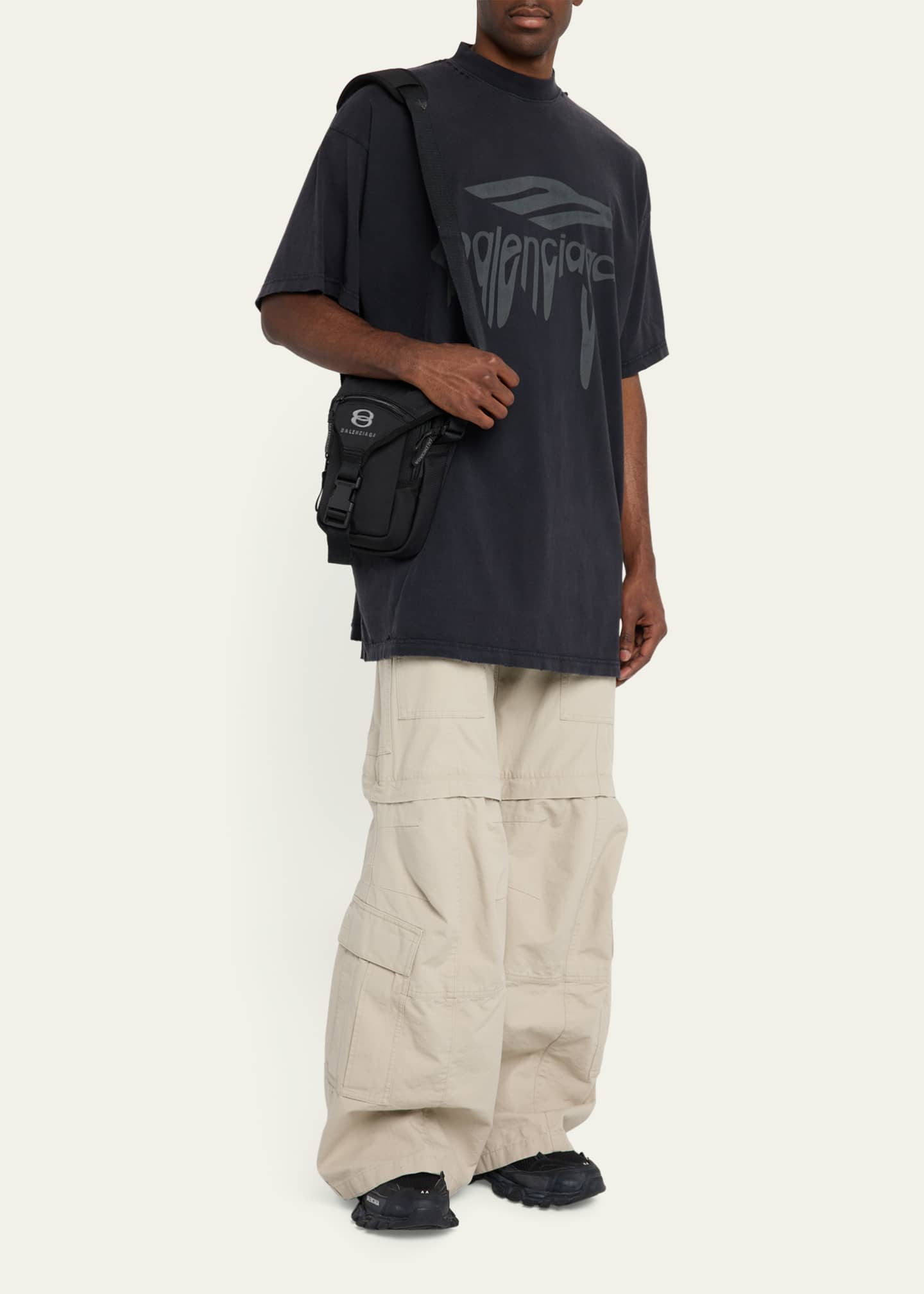 ★BALENCIAGA★ユニティクロスボディポーチ Men's Unity Crossbody Pouch in Black | Balenciaga US