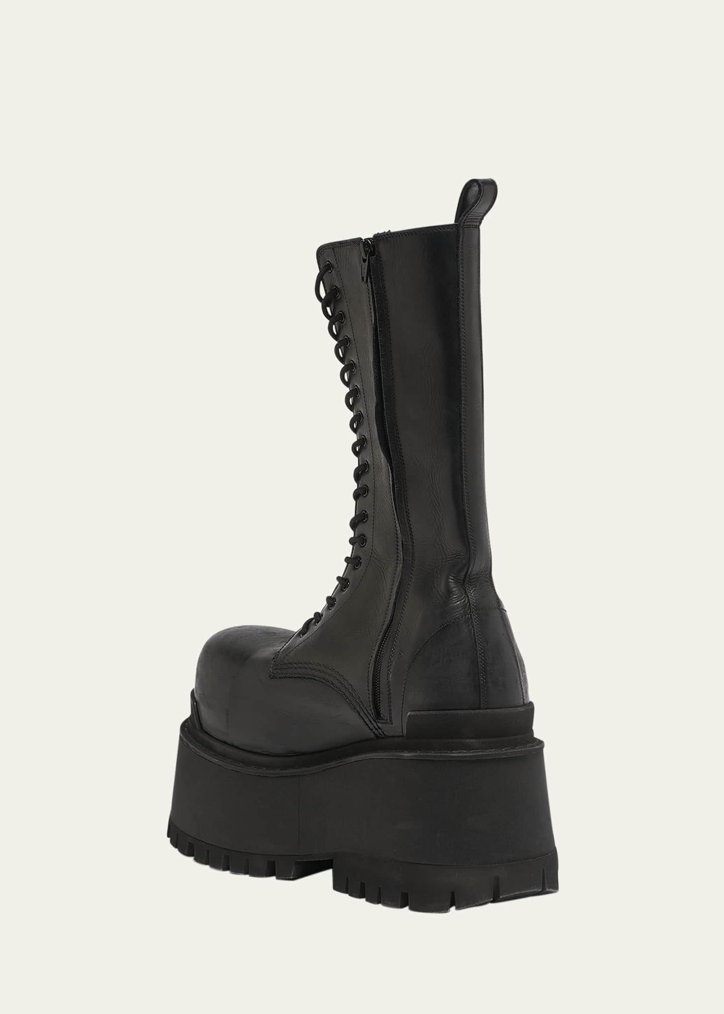 Balenciaga Men's Giant Leather Lace-Up Boots Image 2 of 3