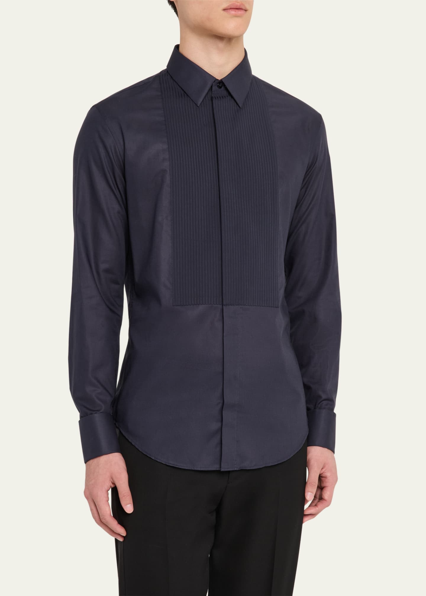 Giorgio Armani Men's Pleated Bib Tuxedo Shirt Image 4 of 5