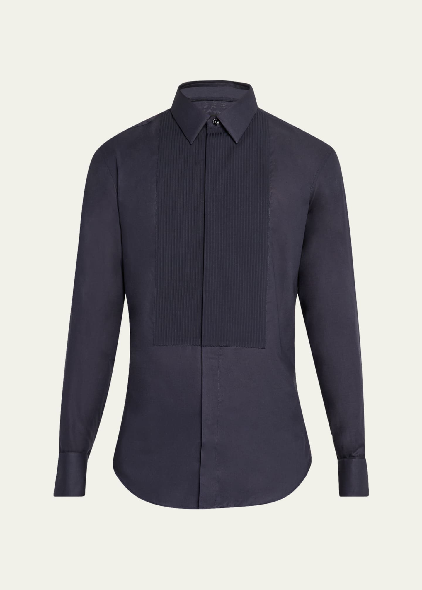 Giorgio Armani Men's Pleated Bib Tuxedo Shirt Image 1 of 5