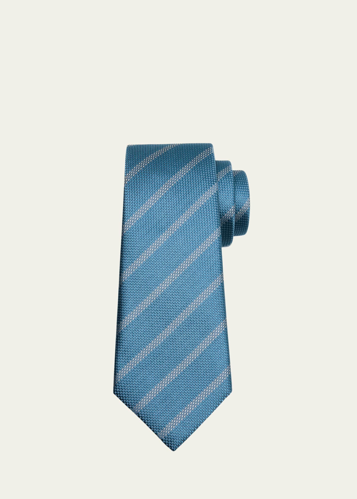 Giorgio Armani Men's Diagonal Stripe Silk Tie