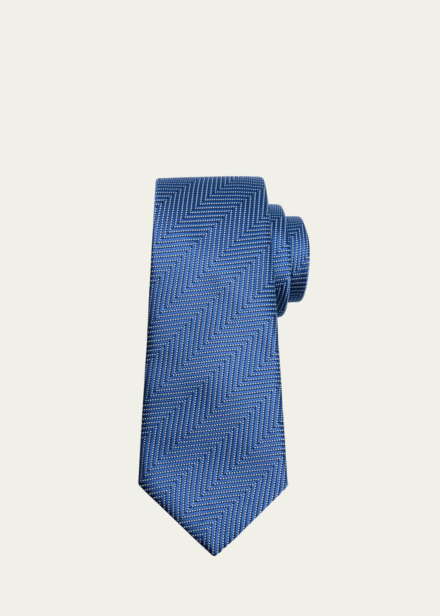 Giorgio Armani Men's Herringbone Silk Tie