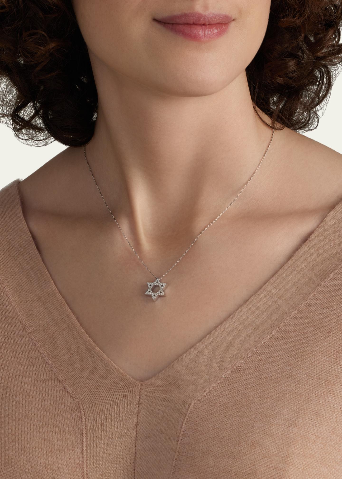Procaccia Jewelry 18K Gold Large Star of David Pave Diamond Necklace ...