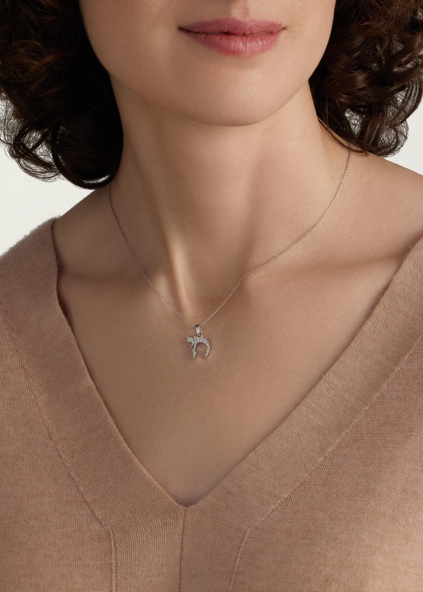 Procaccia Jewelry 18K Gold Large Chai Pave Diamond Necklace - Bergdorf ...