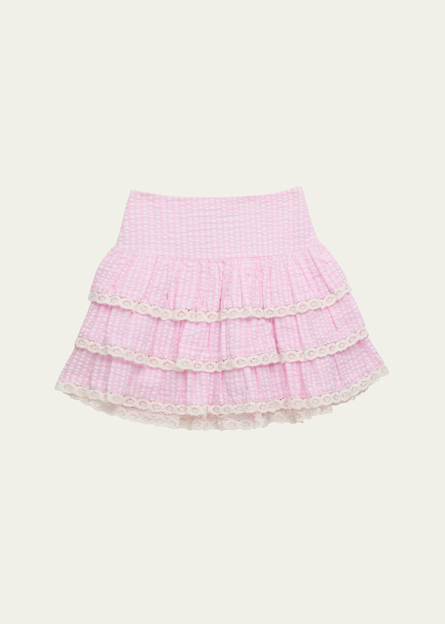 KatieJ NYC Girl's Melody Lace Ruffle Skirt, Size S-XL Image 1 of 3
