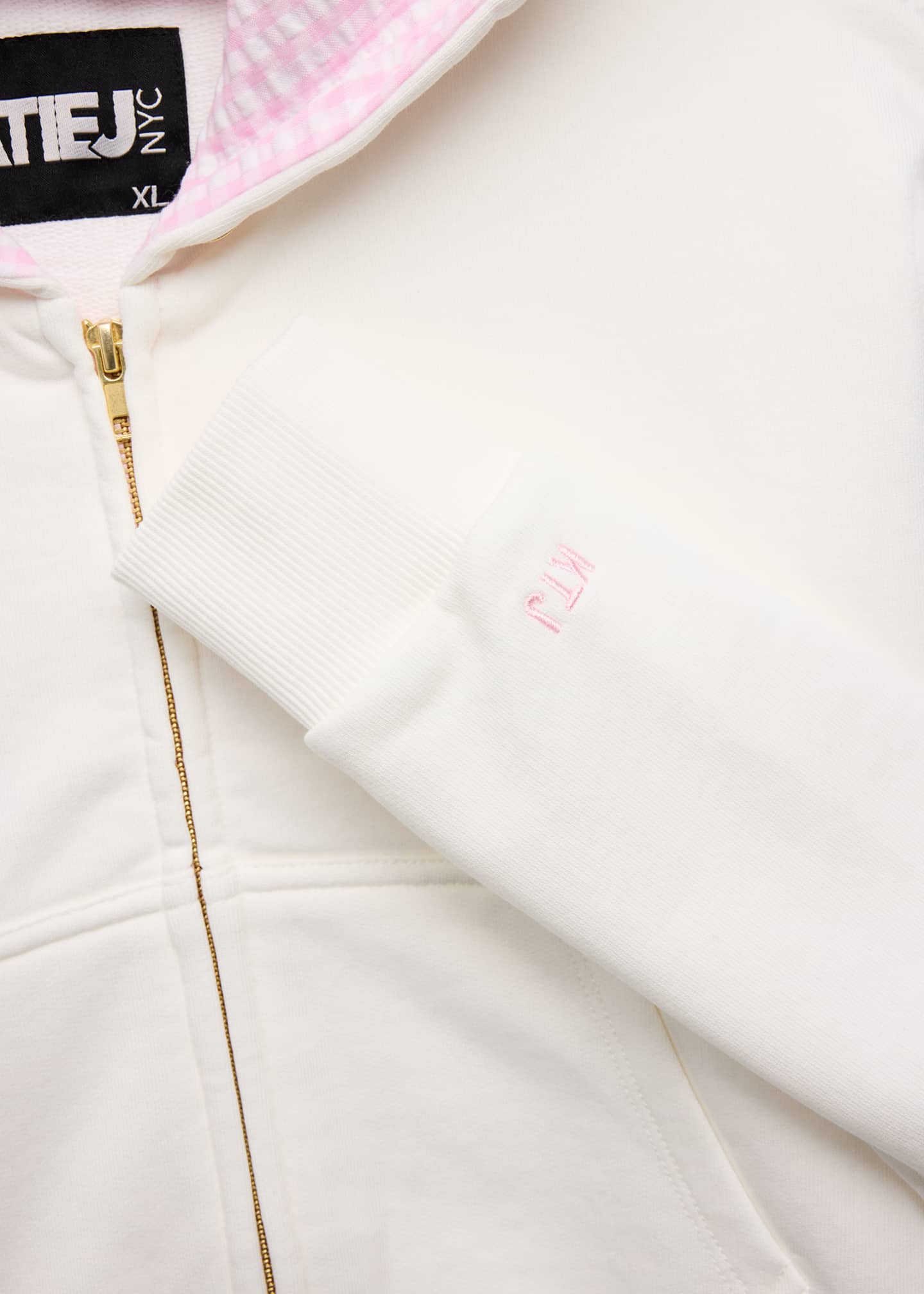 KatieJ NYC Girl's Dylan Cropped Hoodie W/ Coquette Bow Applique, Size S-XL Image 3 of 3