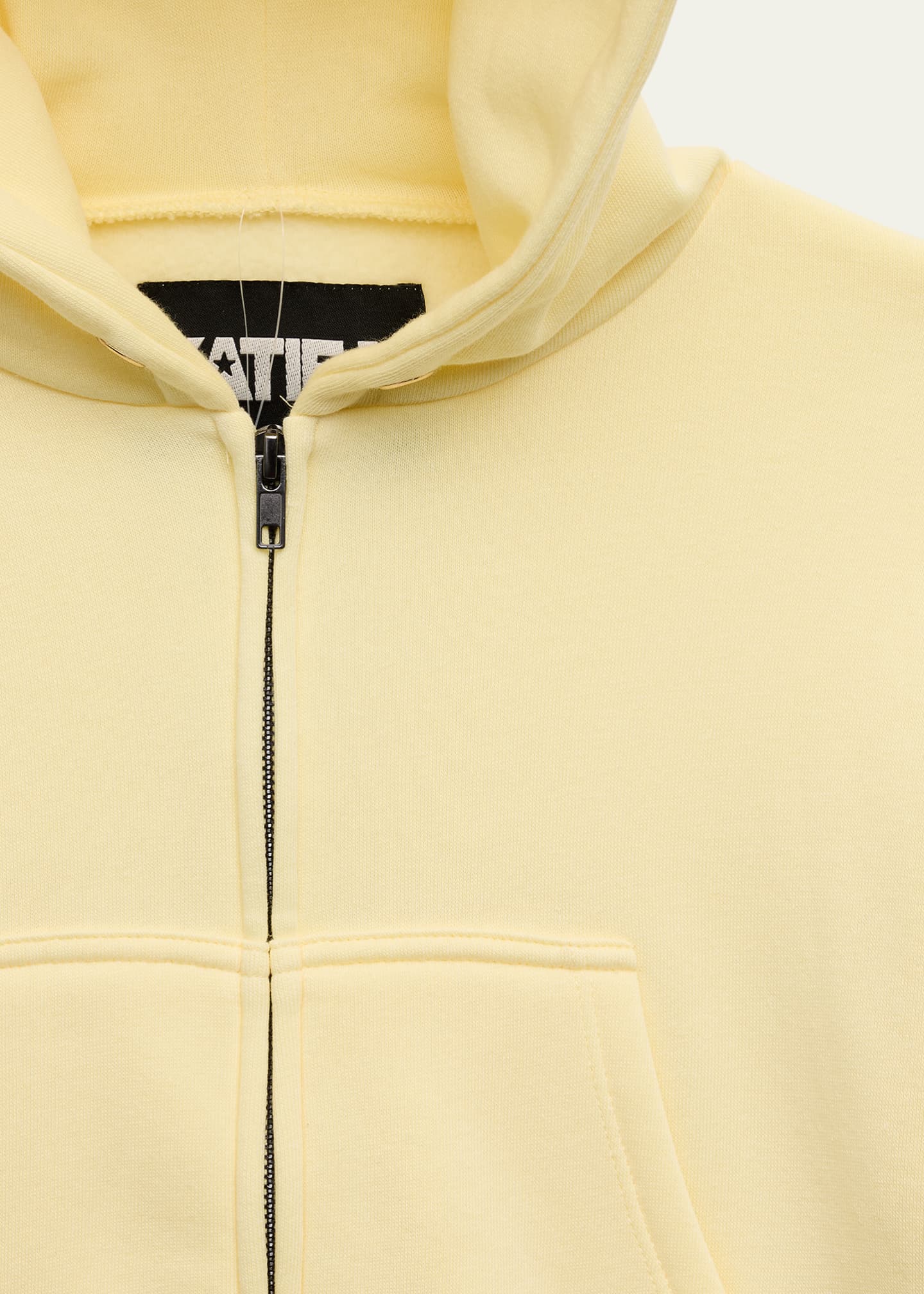 KatieJ NYC Girl's Tween Dylan Cropped Zip-Front Hoodie, Size S-XL Image 3 of 3