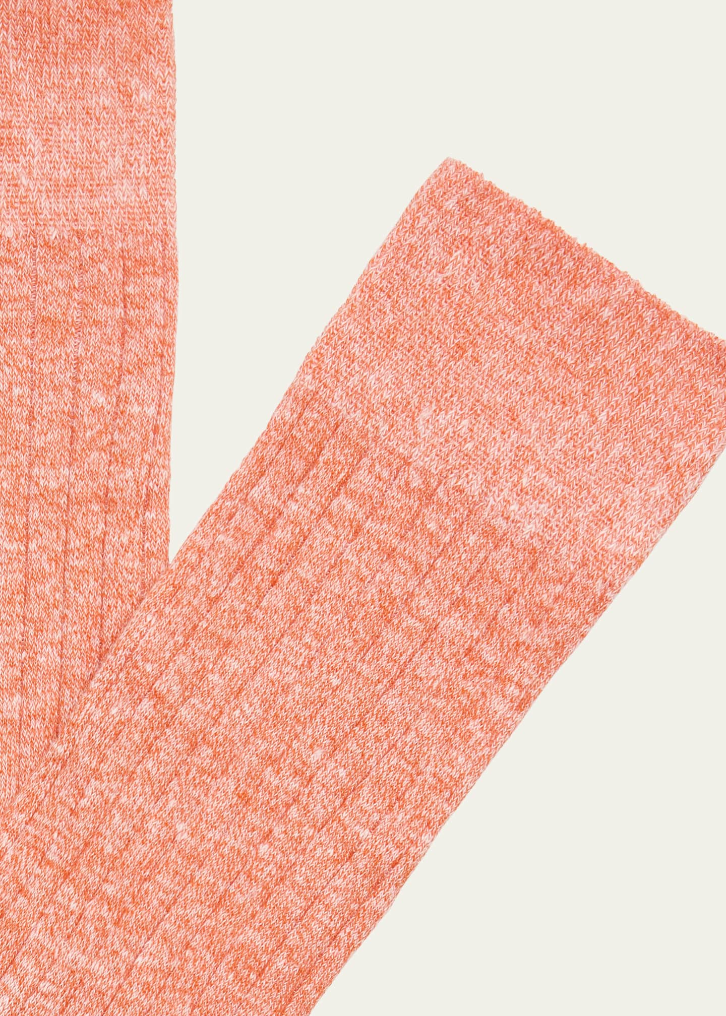 Sozzi Calze Men's Linen and Cotton Rib Crew Socks Image 2 of 2
