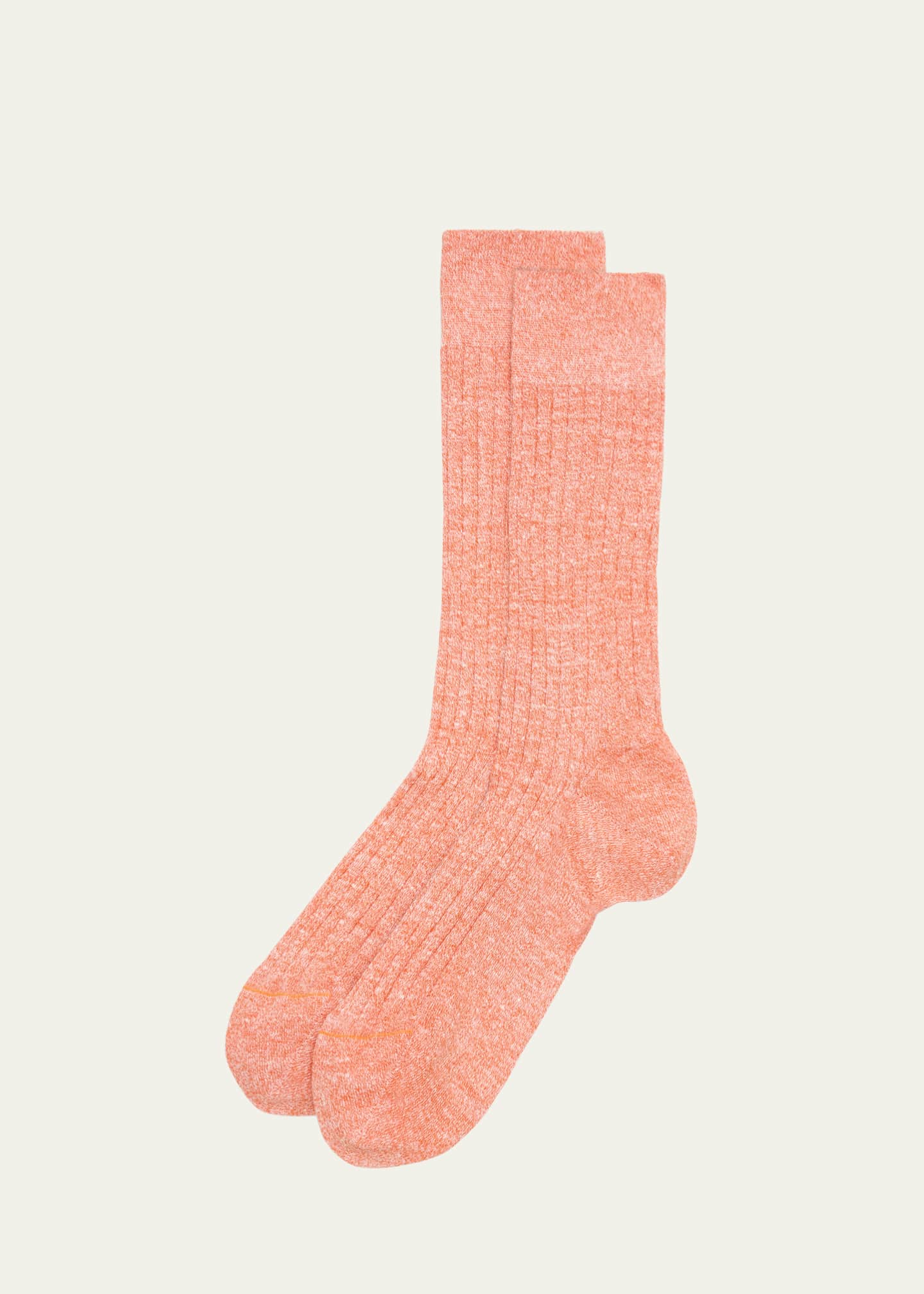 Sozzi Calze Men's Linen and Cotton Rib Crew Socks Image 1 of 2