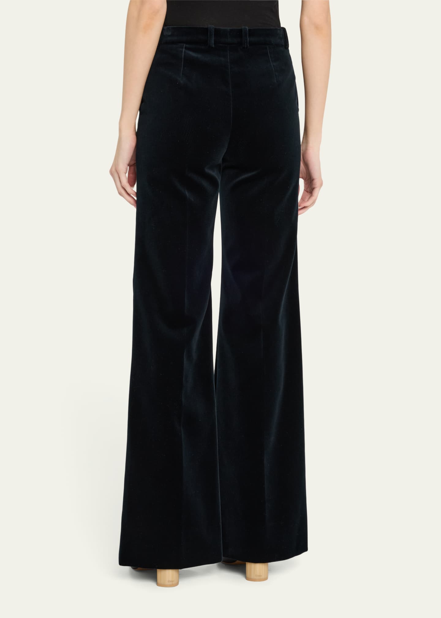 Chloe Velvet Wide Leg Trousers Image 3 of 5