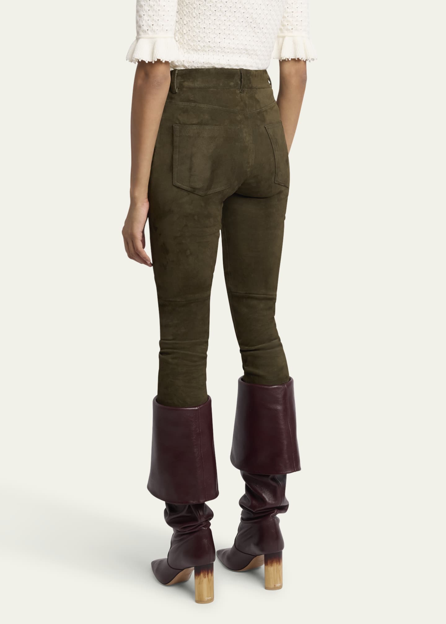 Chloe Suede 5-Pocket Leggings Image 3 of 5