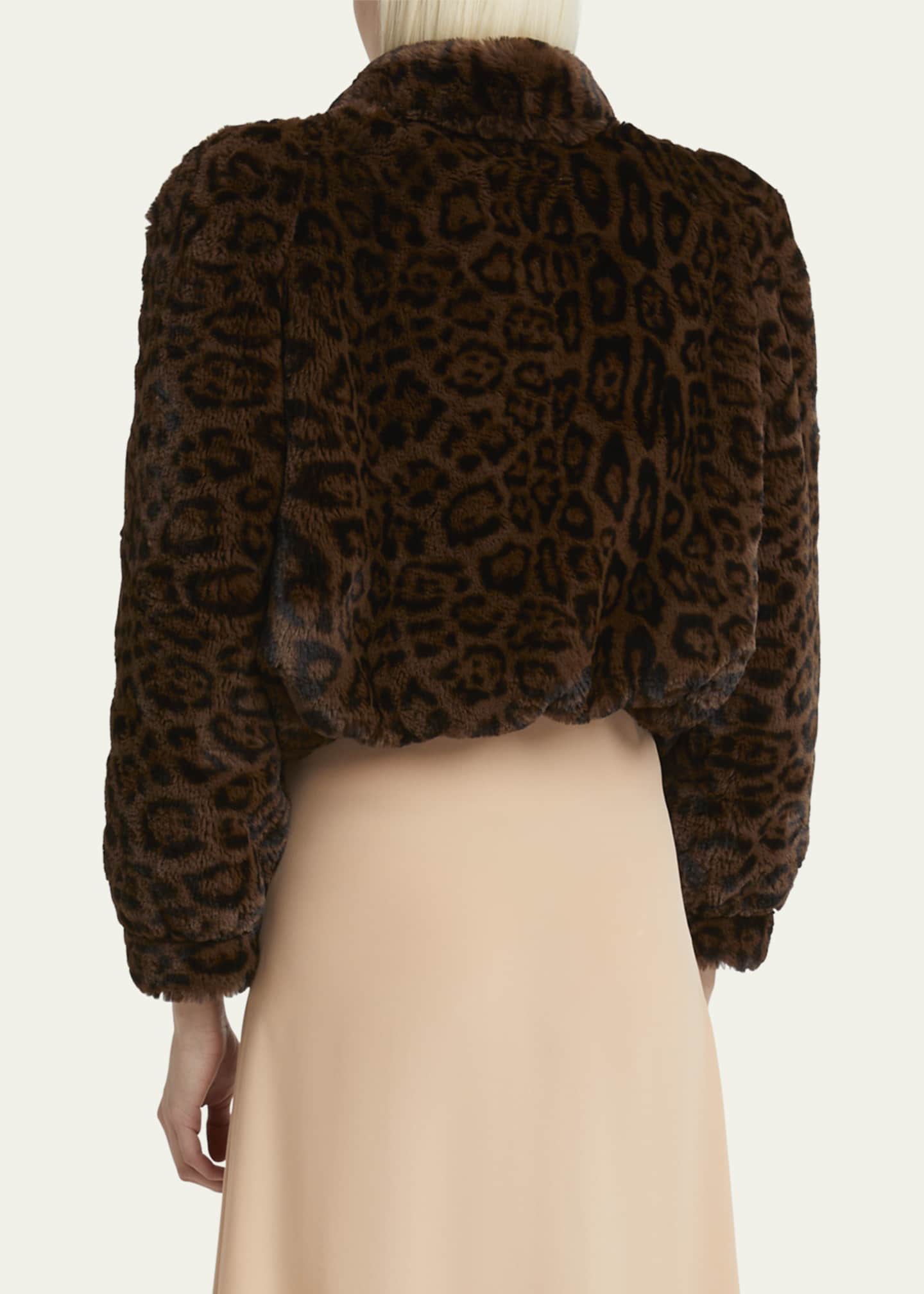Chloe Leopard Faux Fur Jacket Image 3 of 5