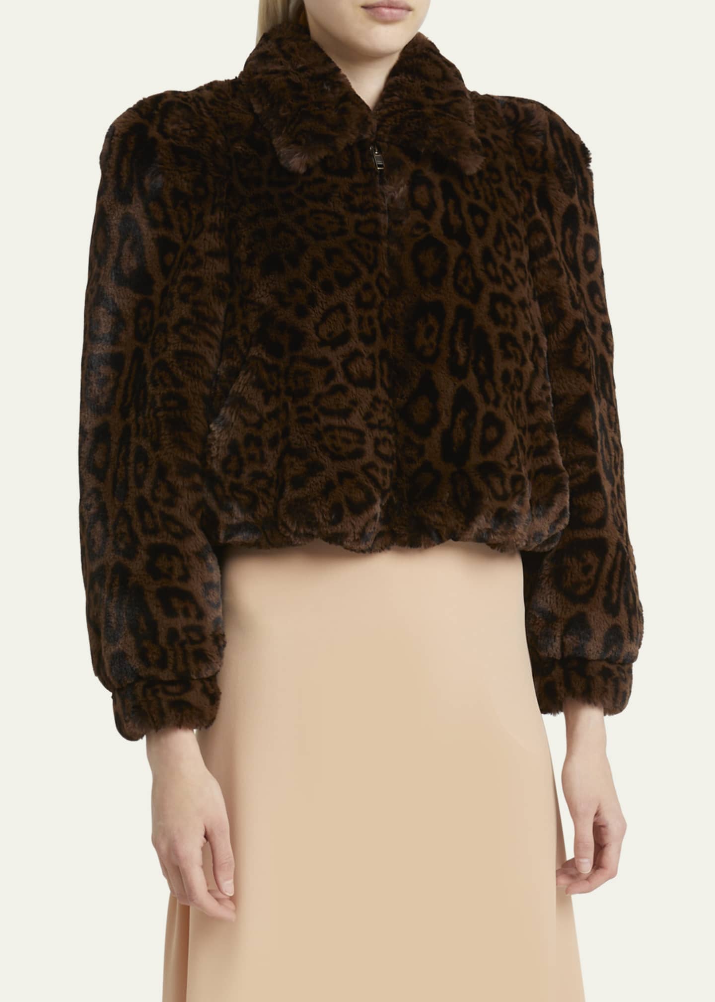 Chloe Leopard Faux Fur Jacket Image 4 of 5