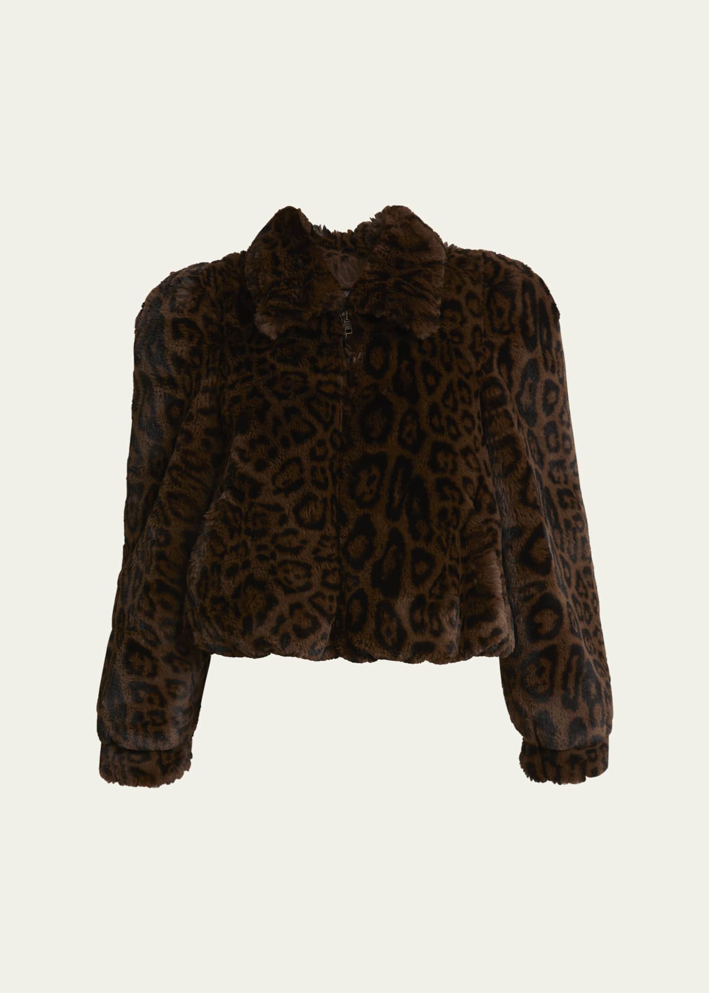 Chloe Leopard Faux Fur Jacket Image 1 of 5