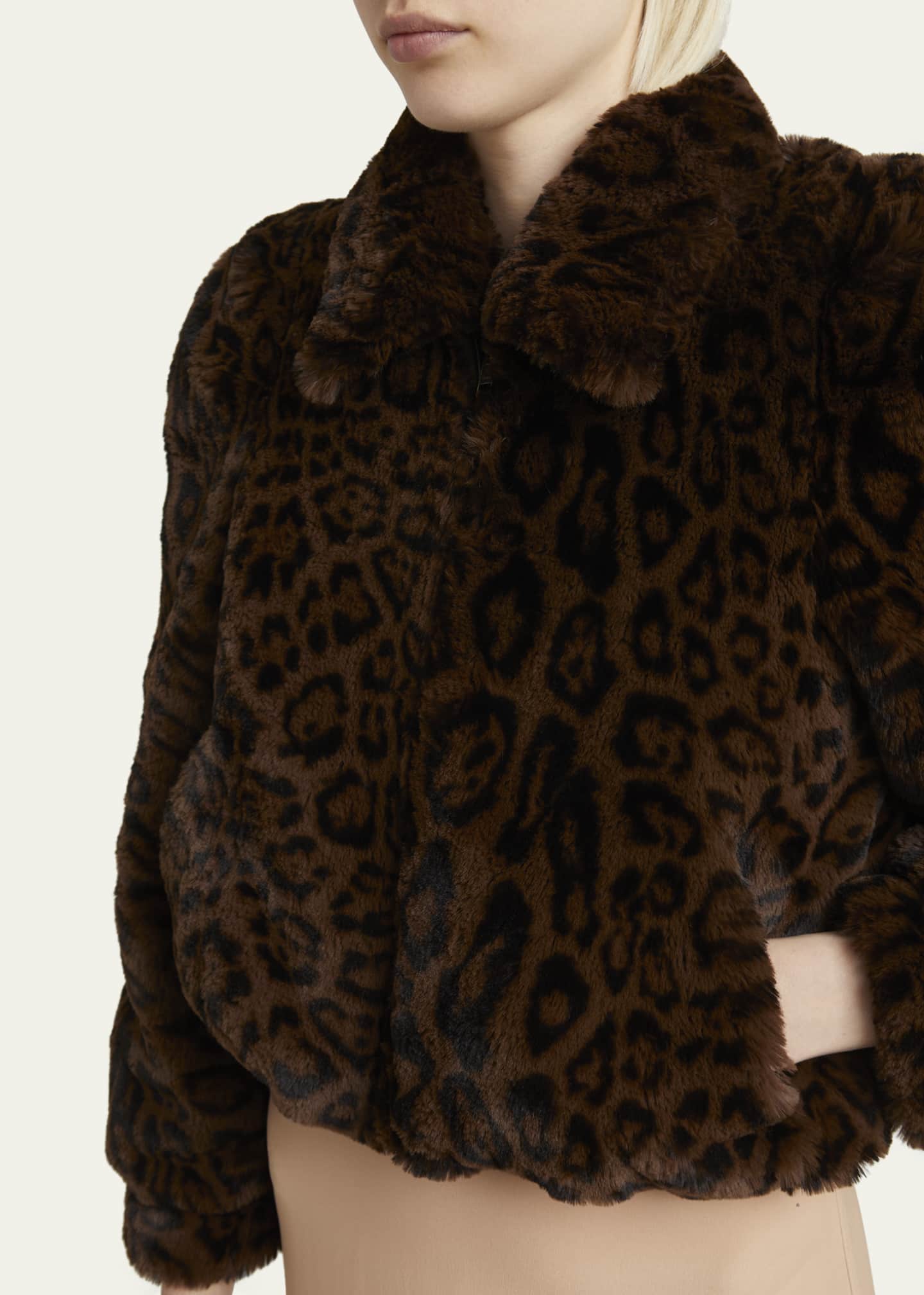 Chloe Leopard Faux Fur Jacket Image 5 of 5
