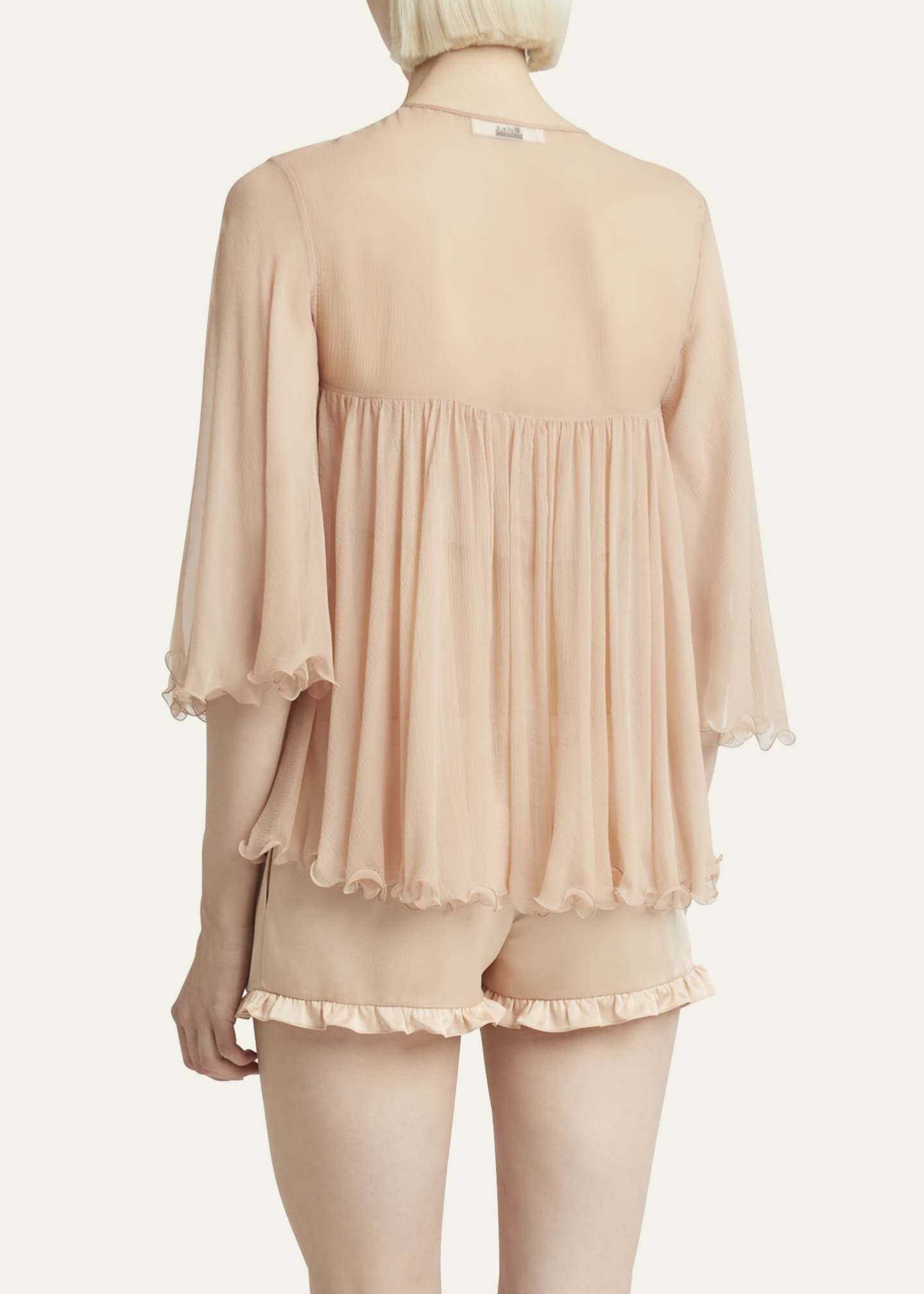 Georgette Keyhole Blouse