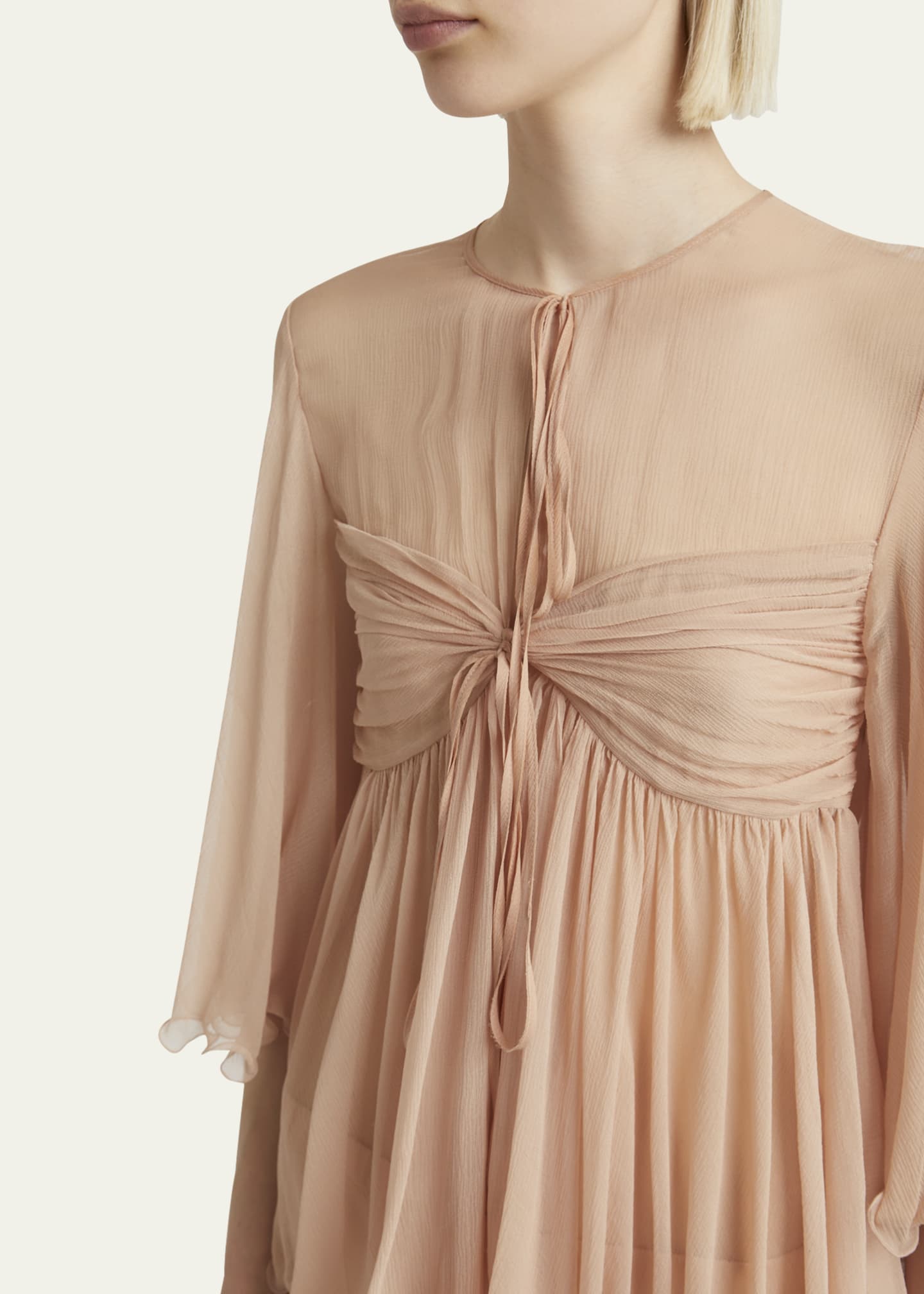 Georgette Keyhole Blouse