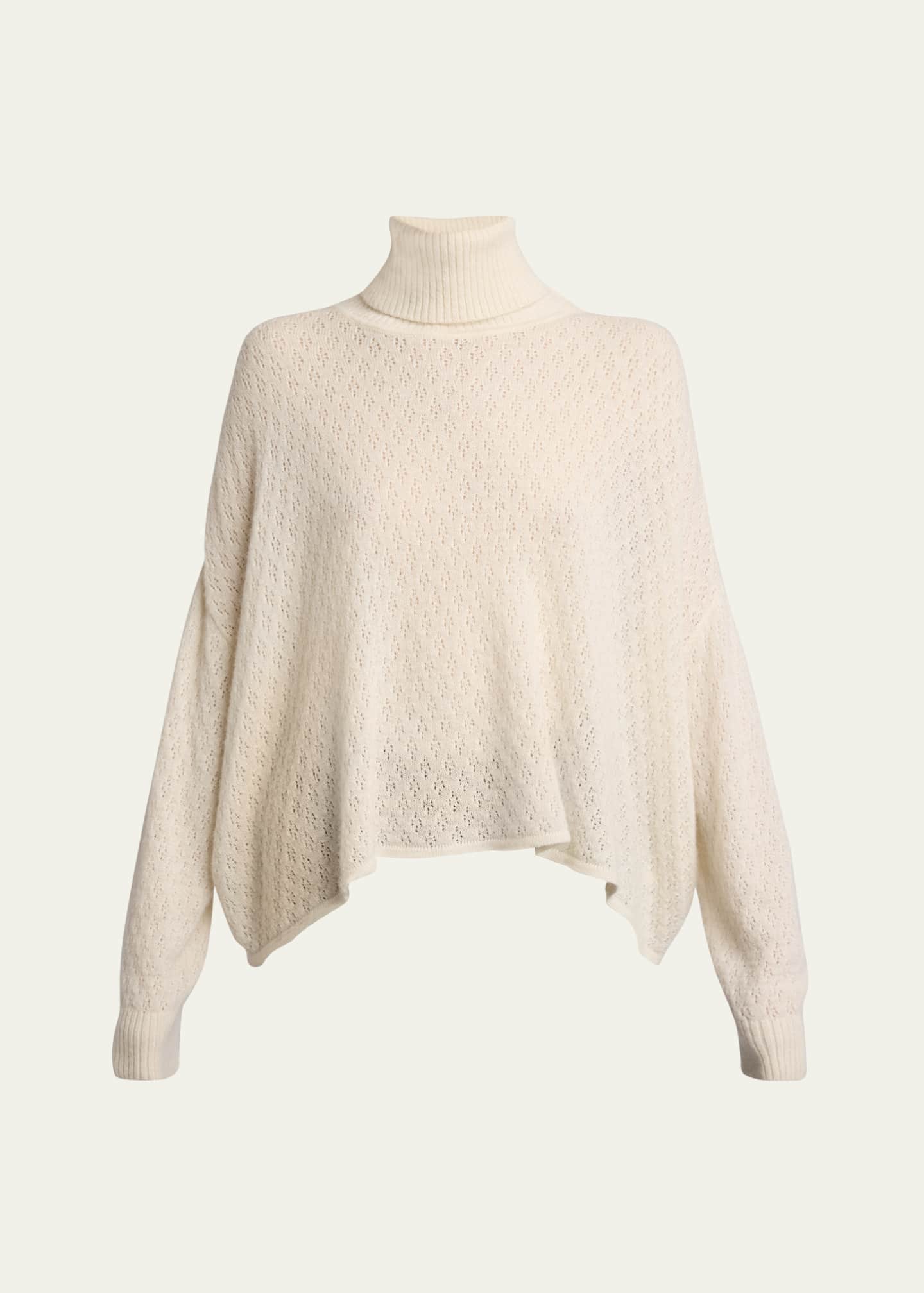 Chloe Pointelle Asymmetric Wool Sweater Image 1 of 5