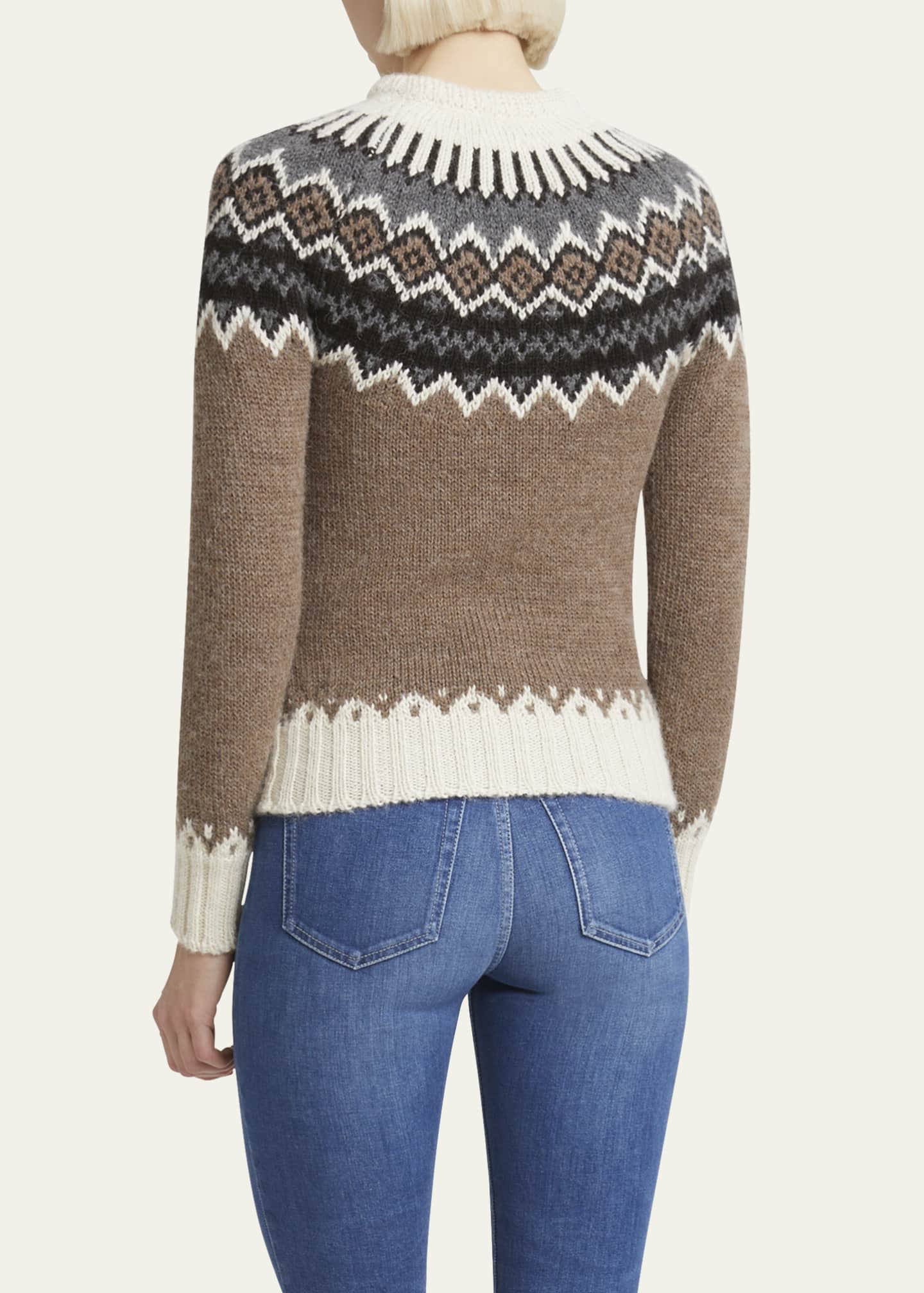 Fair Isle Alpaca Wool Cashmere Sweater