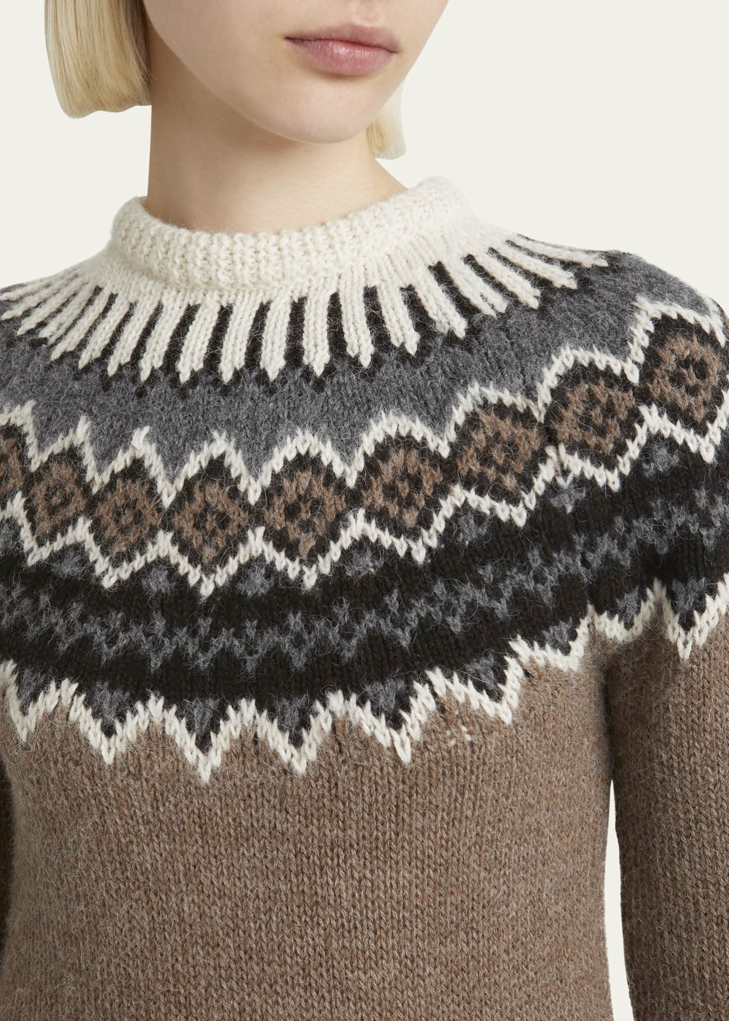 Fair Isle Alpaca Wool Cashmere Sweater