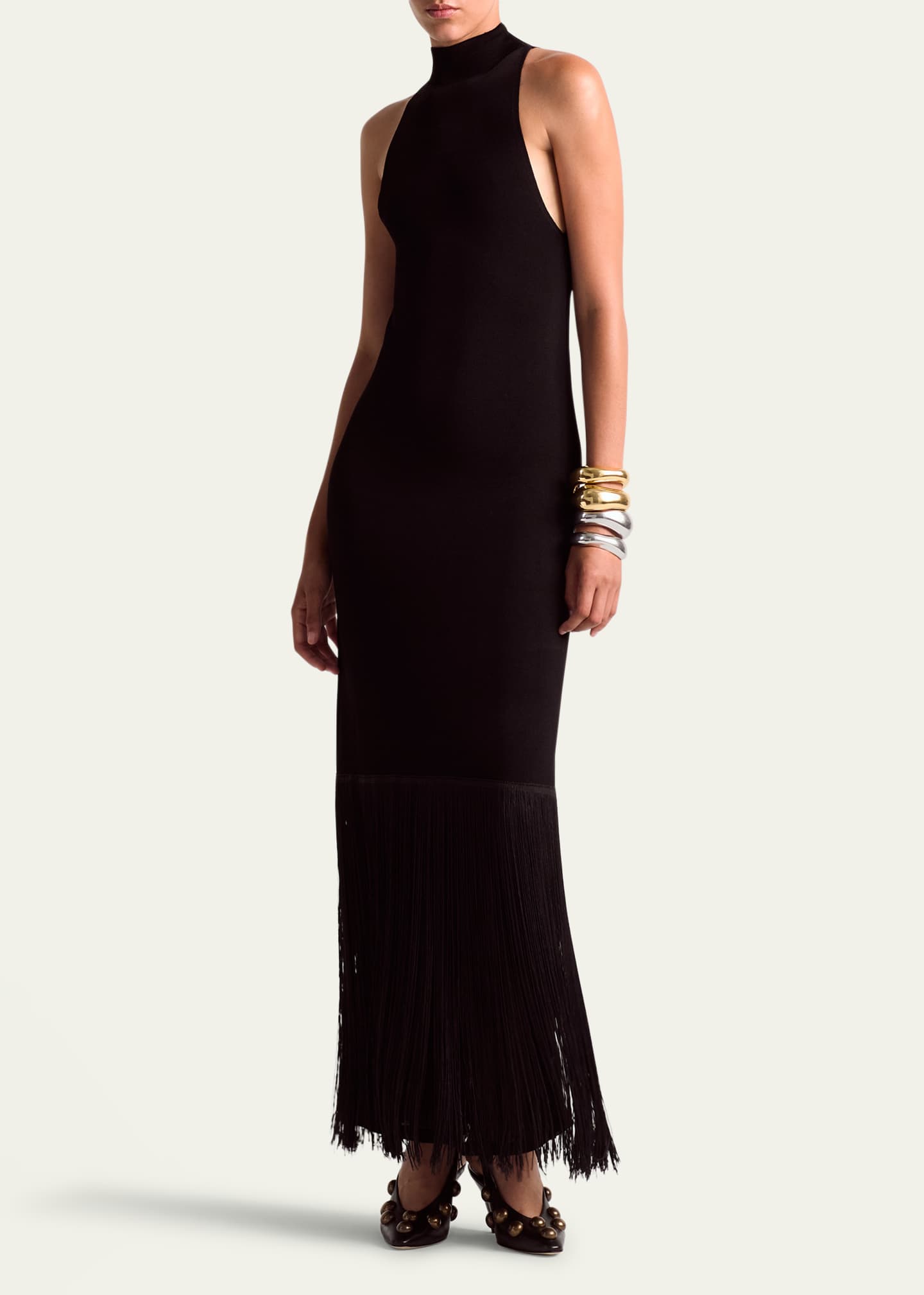 Altuzarra Fringe High-Neck Dress Image 4 of 5