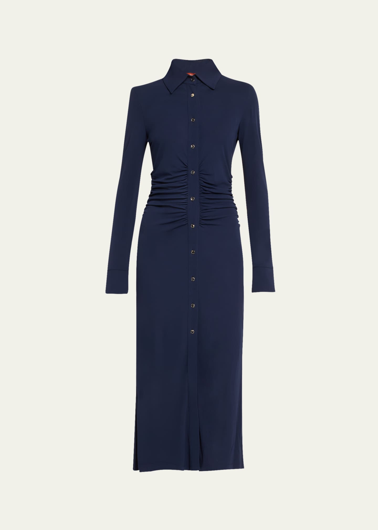 Altuzarra Claudia Midi Ruched Button Down Dress Image 1 of 5