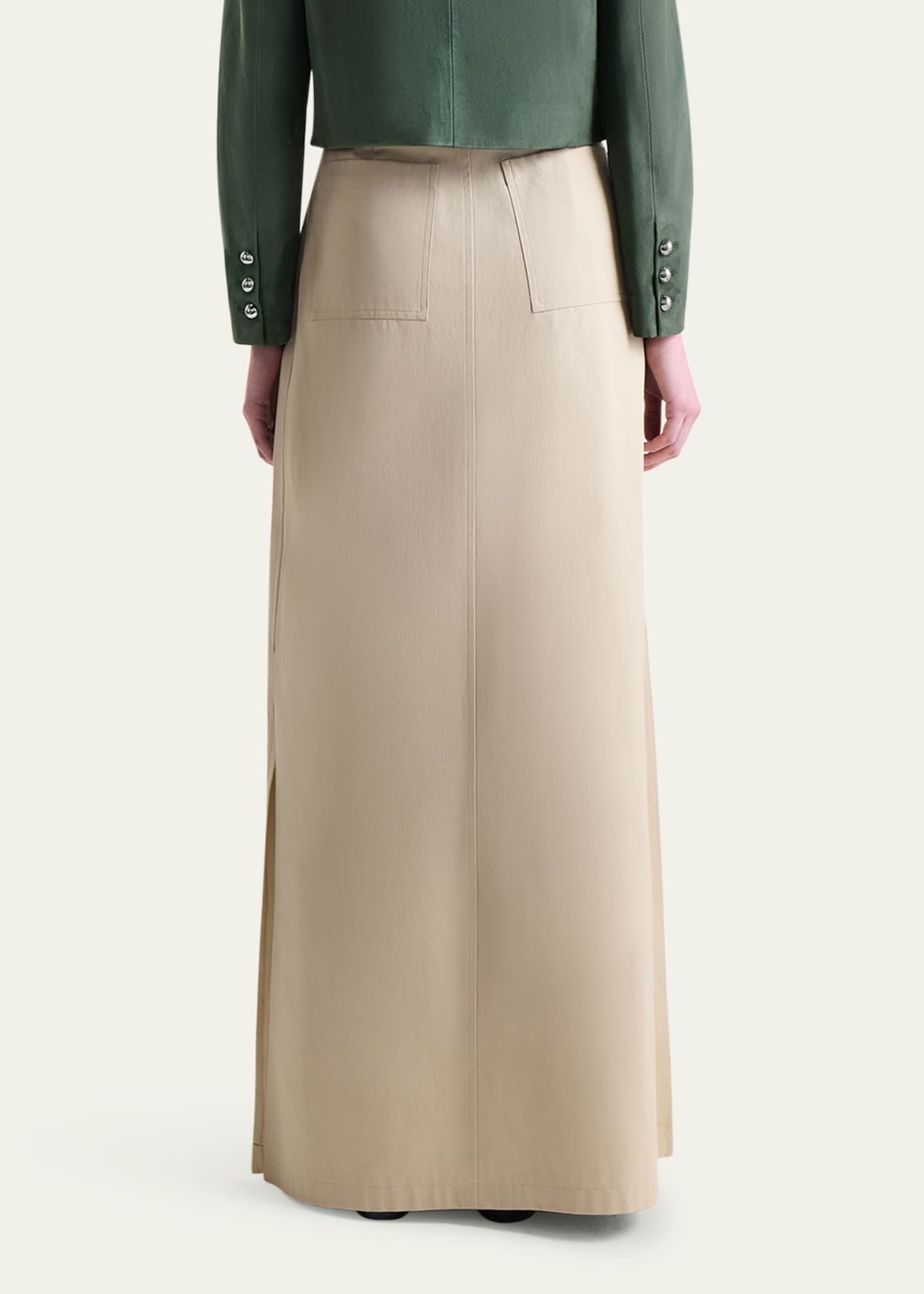 Cotton maxi skirt pleated clearance